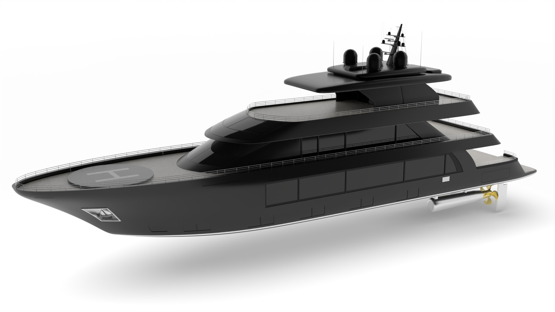 Cabin Cruiser Low-poly 3D model_1