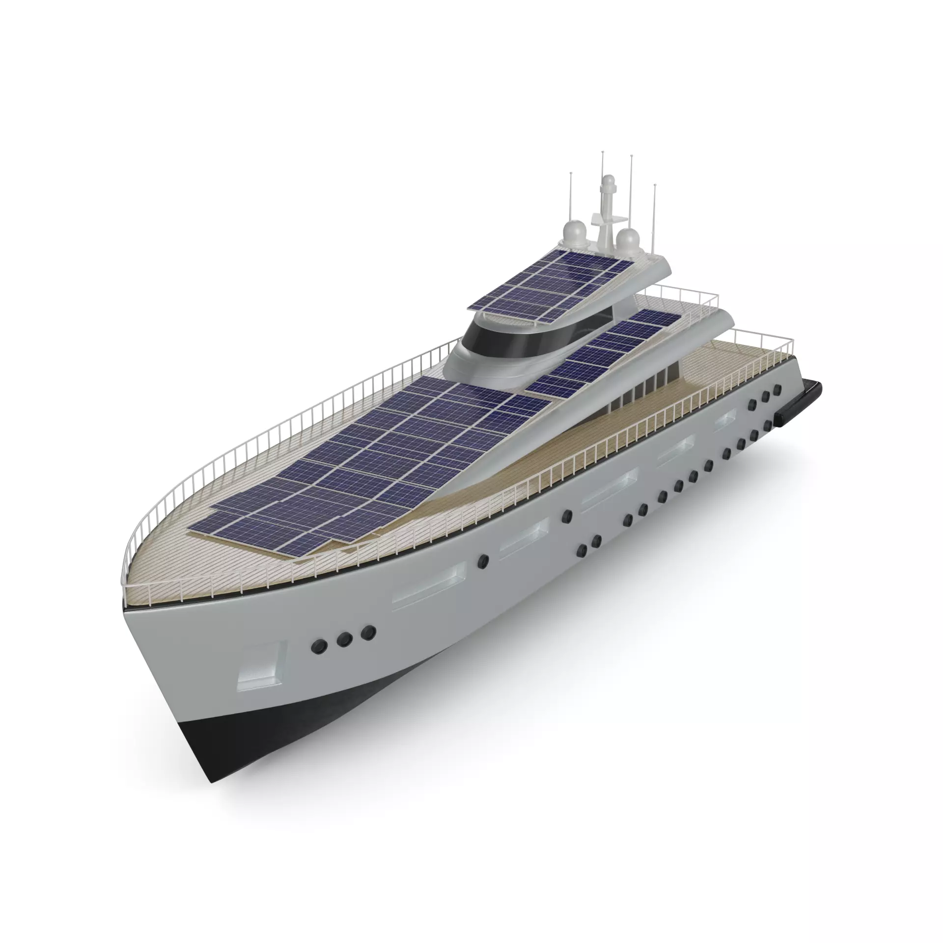 Solar Powered Boat 3D model_0