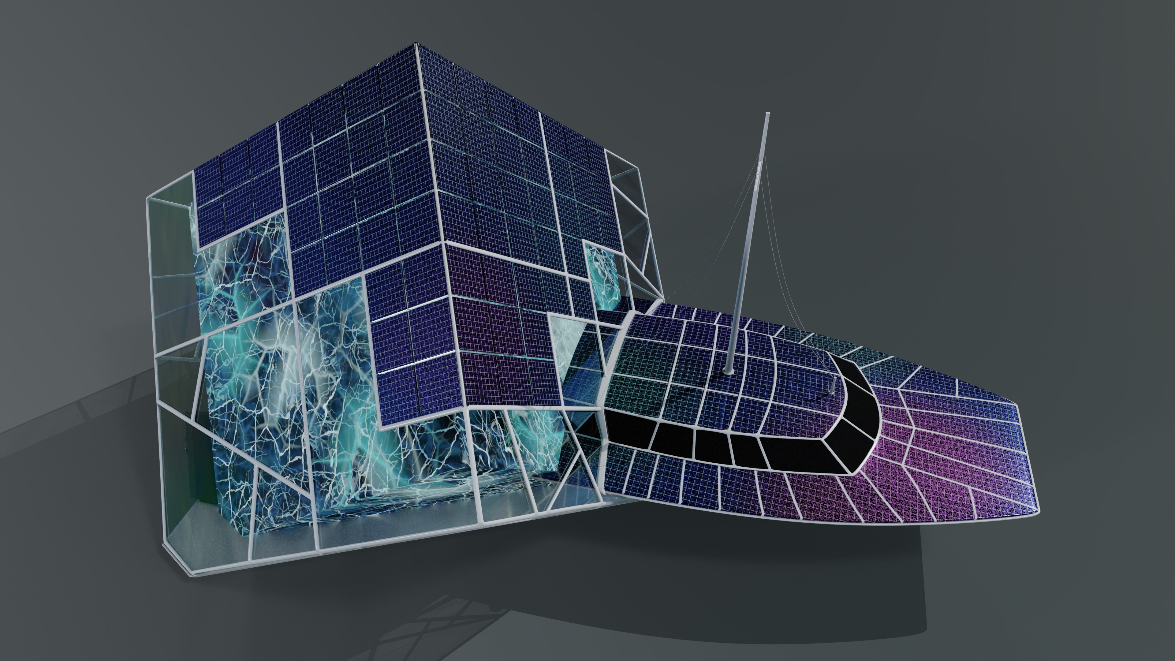 Solar Powered Boat 3D model_5