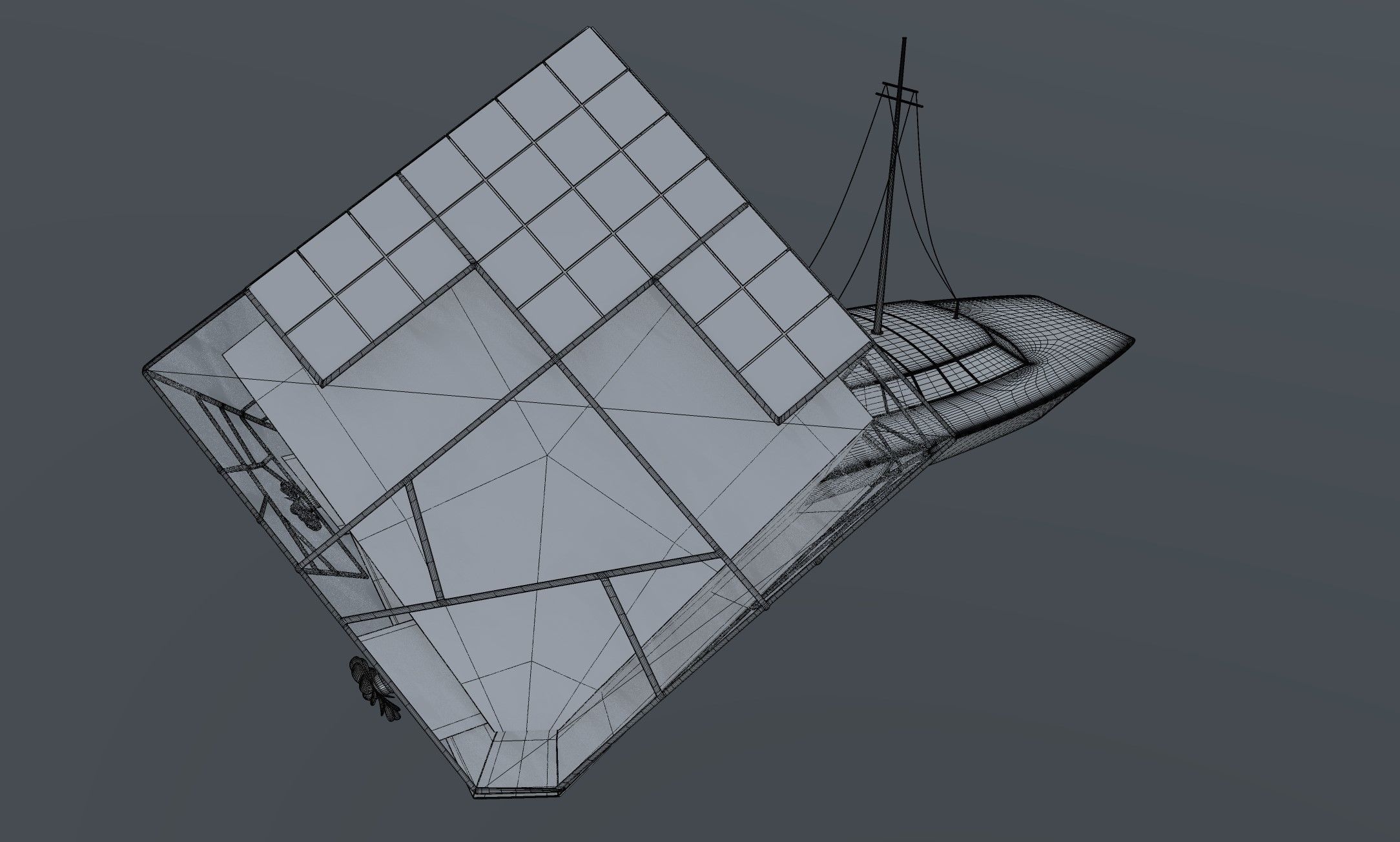 Solar Powered Boat 3D model_4