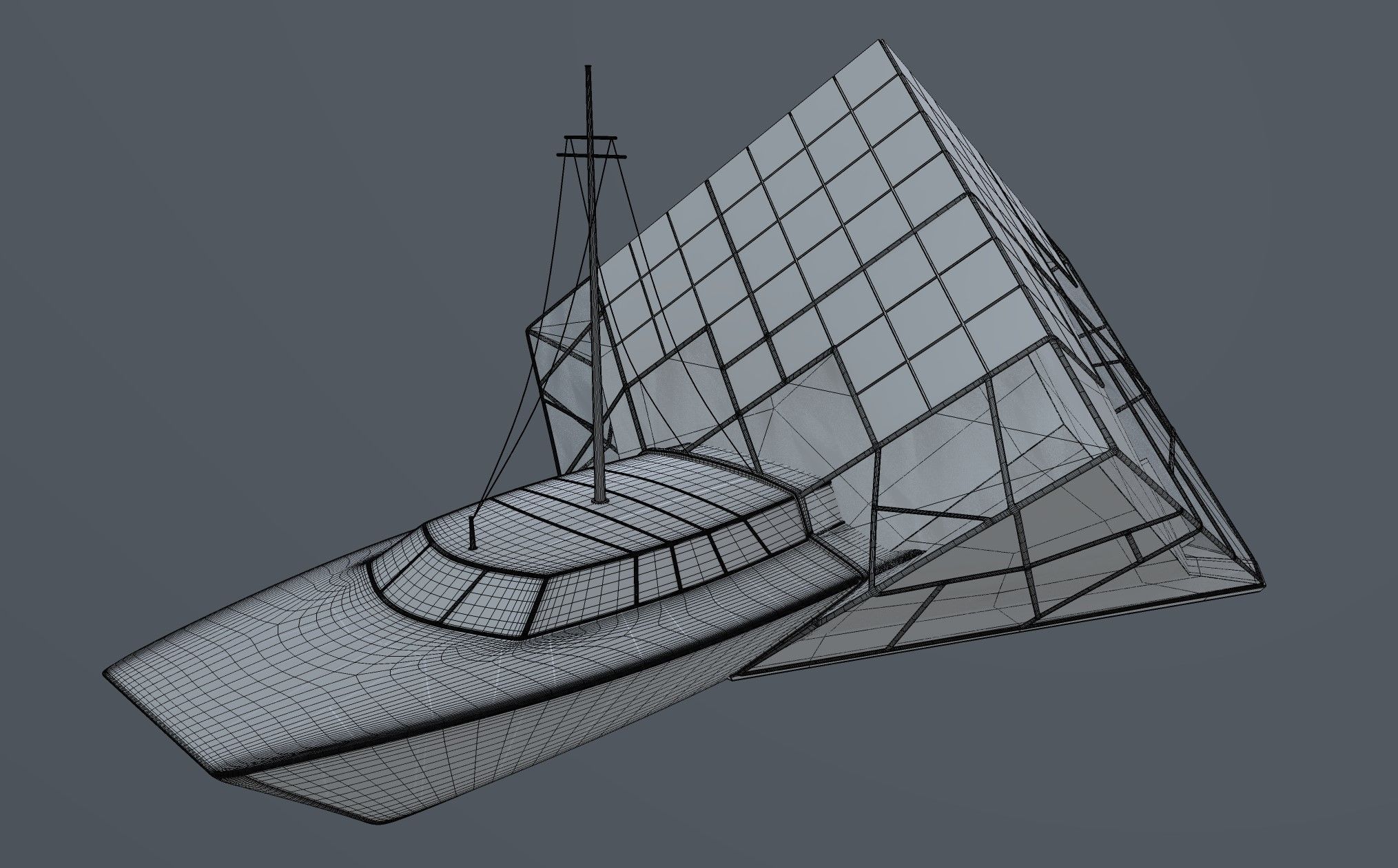 Solar Powered Boat 3D model_3