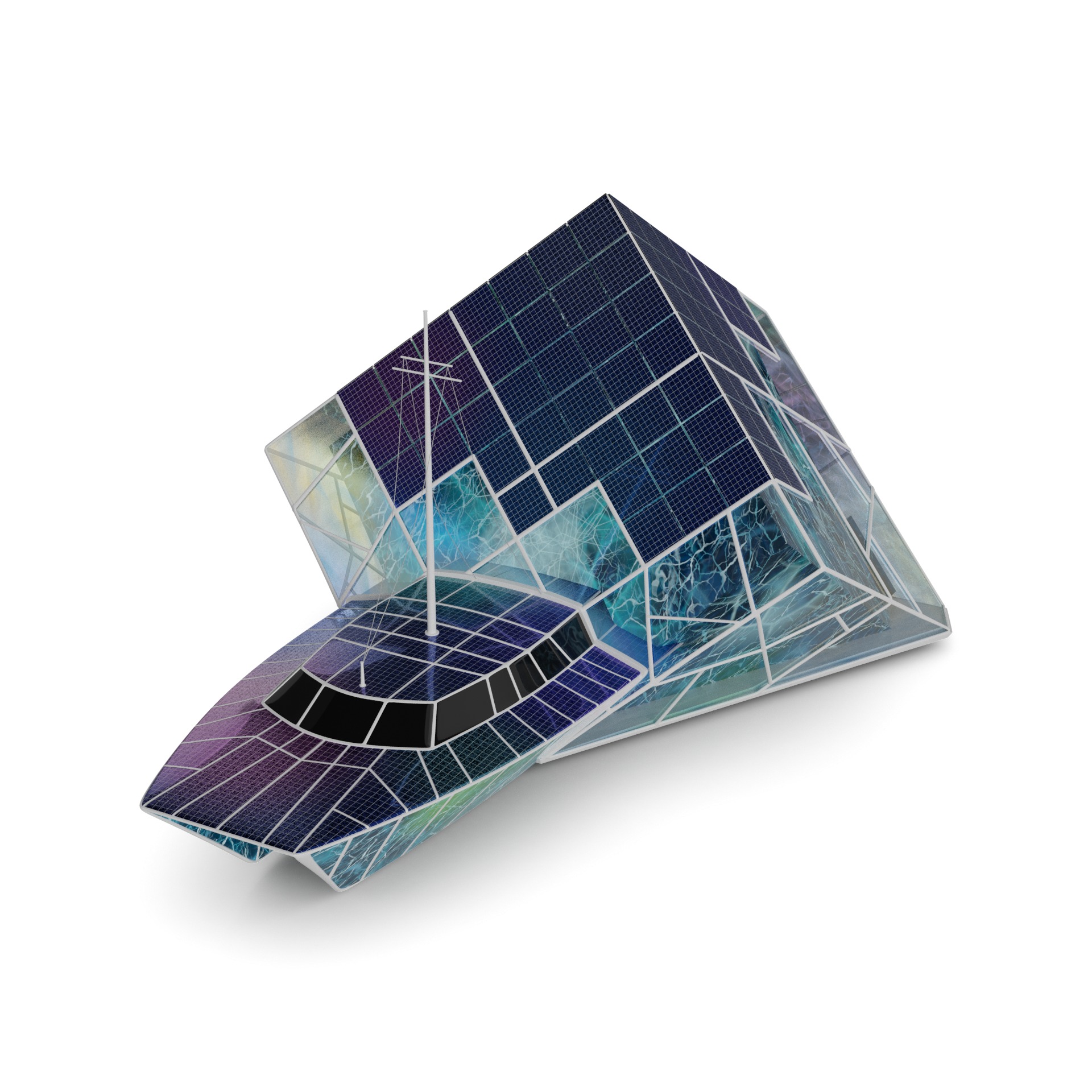 Solar Powered Boat 3D model_35