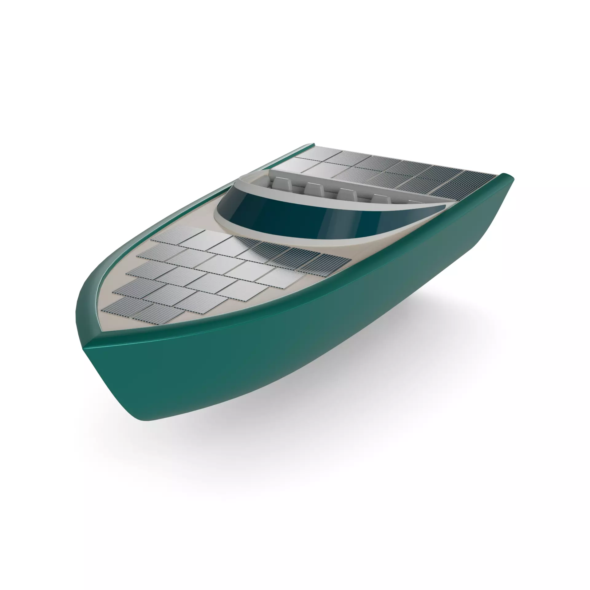 Solar Powered Boat 3D model_0