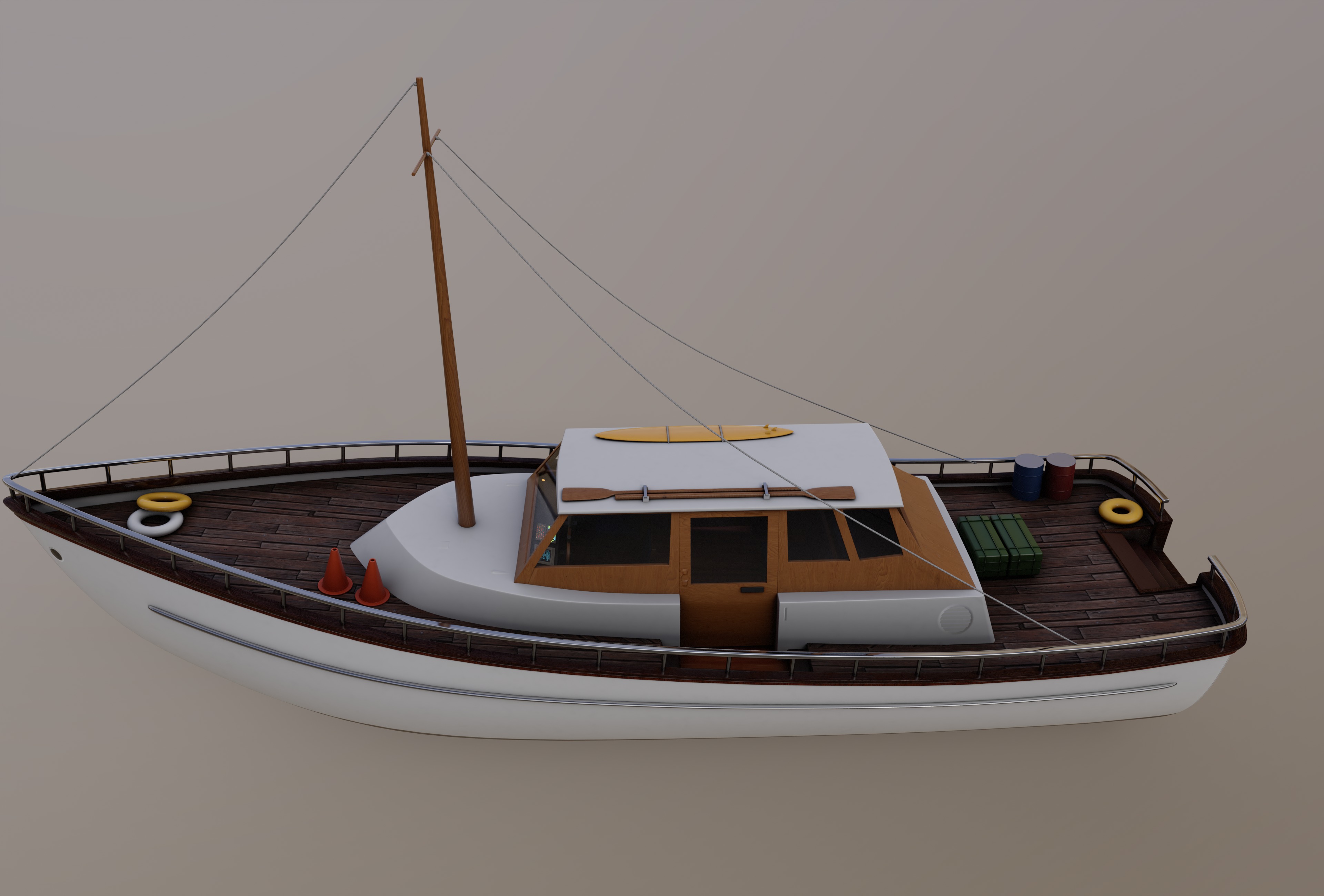 Motor Yacht 3D model_9