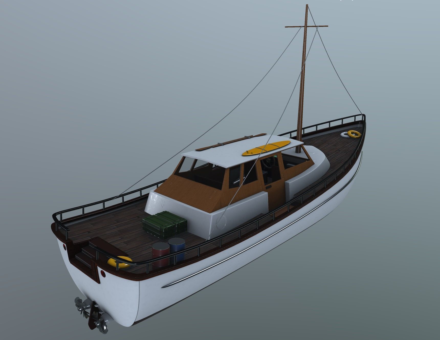 Motor Yacht 3D model_10
