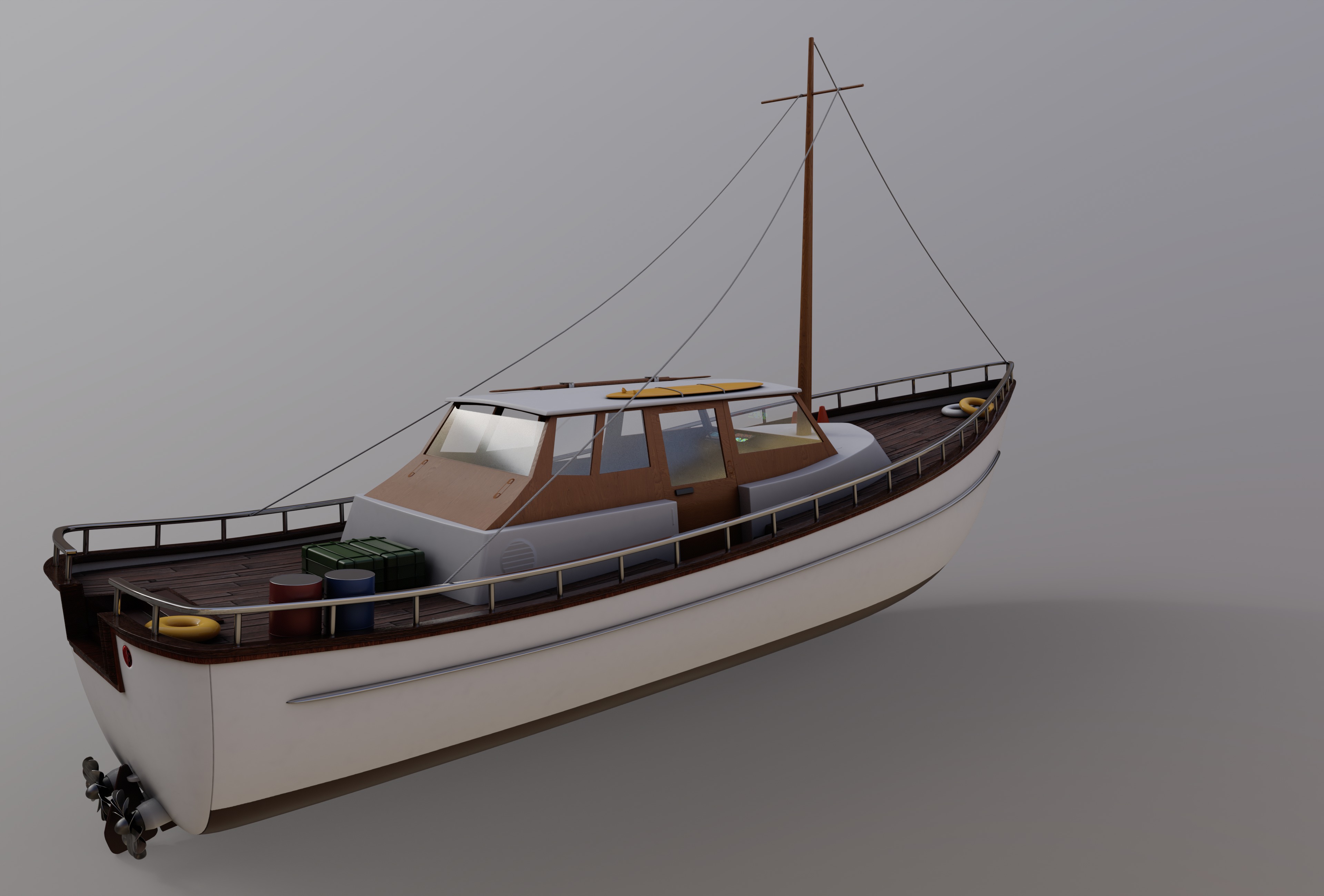 Motor Yacht 3D model_8