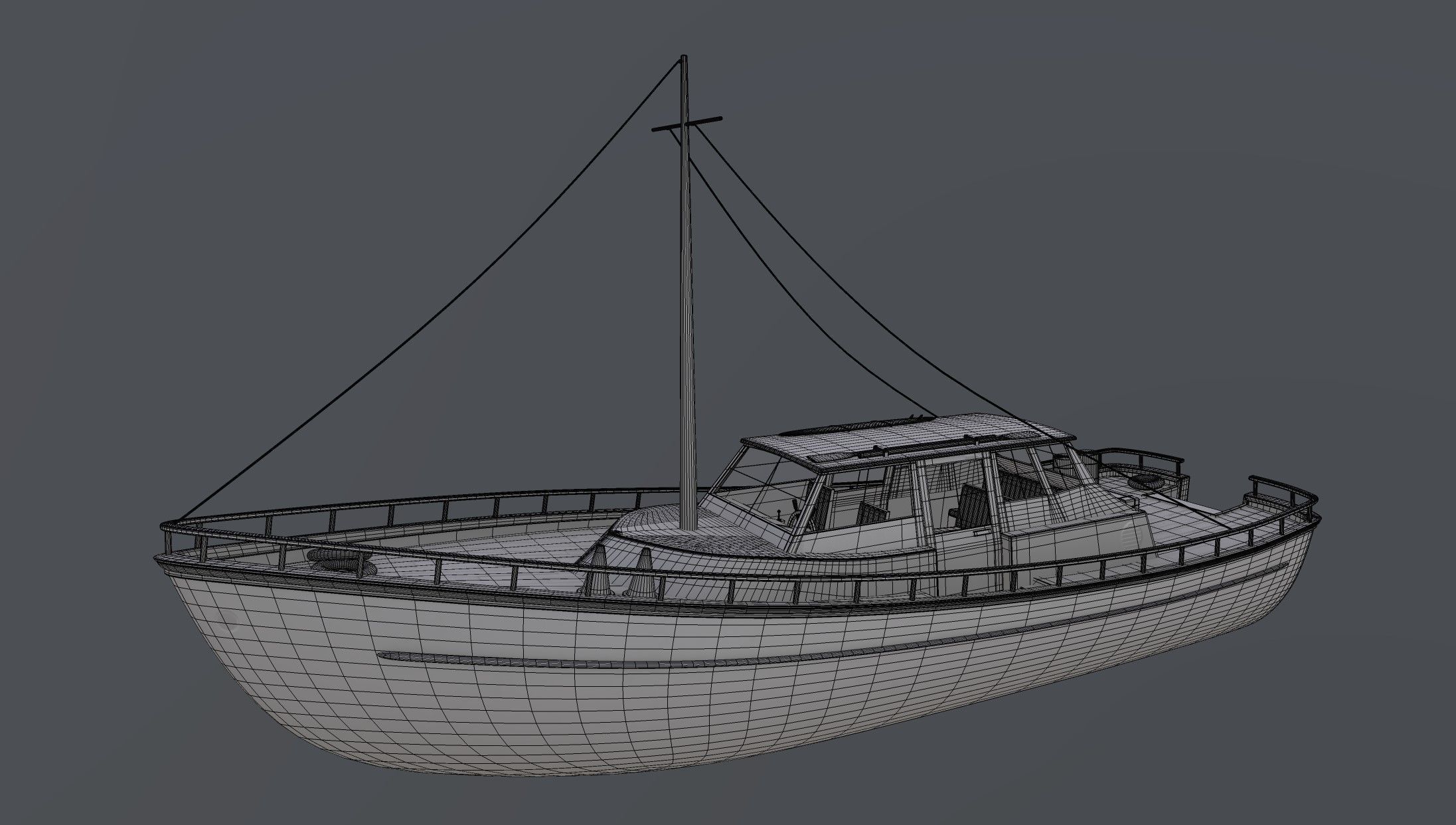 Motor Yacht 3D model_4