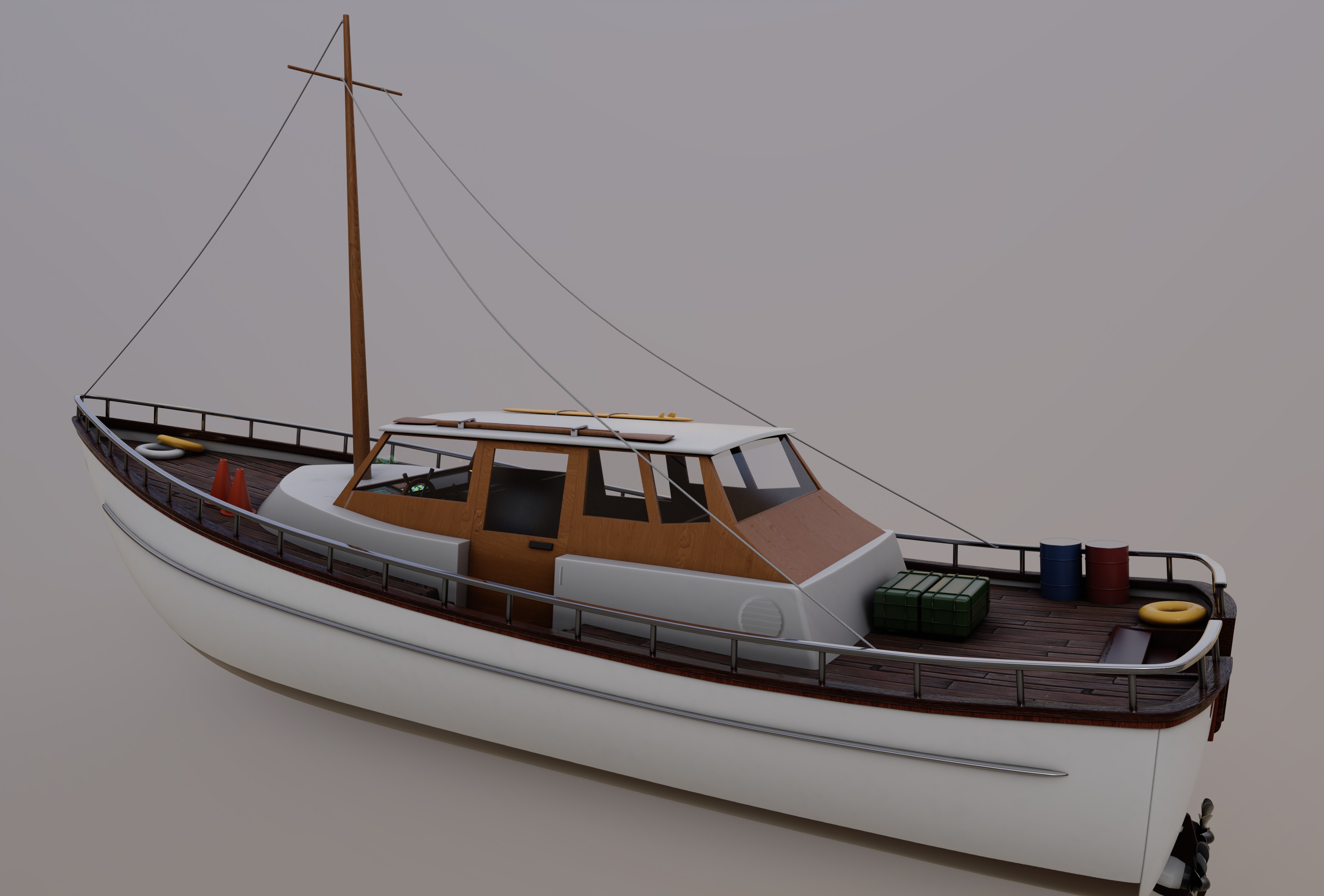 Motor Yacht 3D model_5