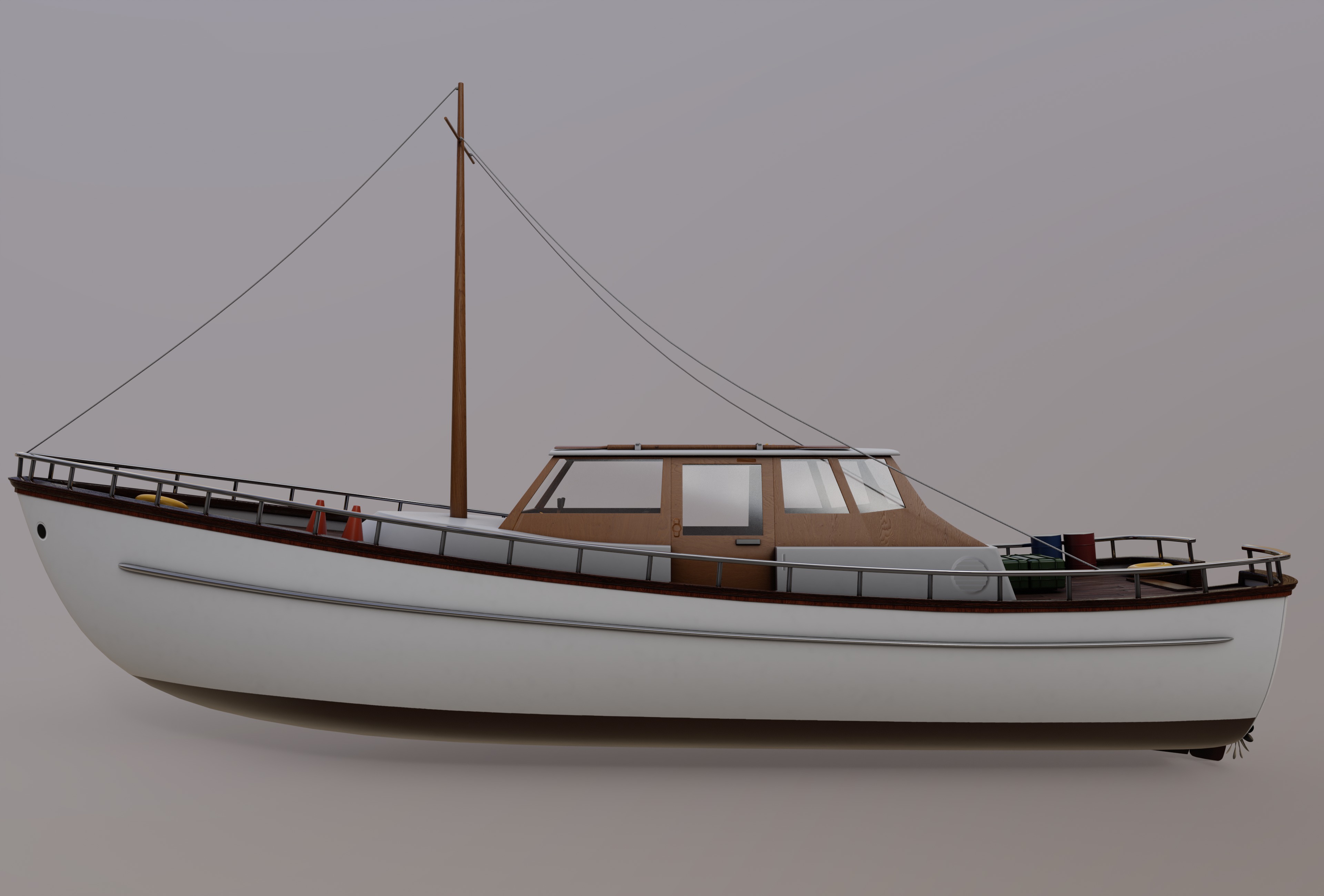 Motor Yacht 3D model_13