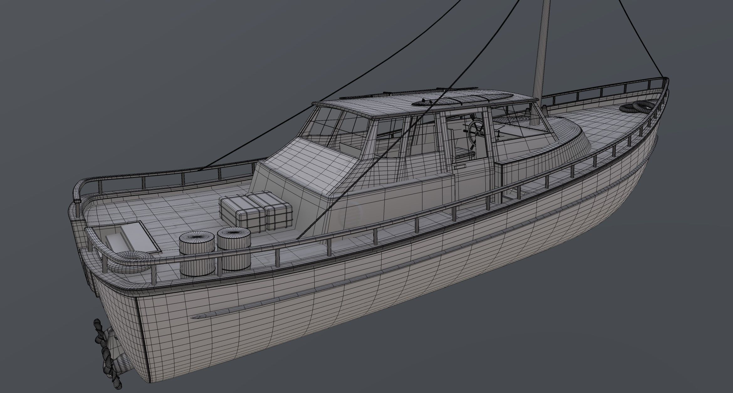 Motor Yacht 3D model_6