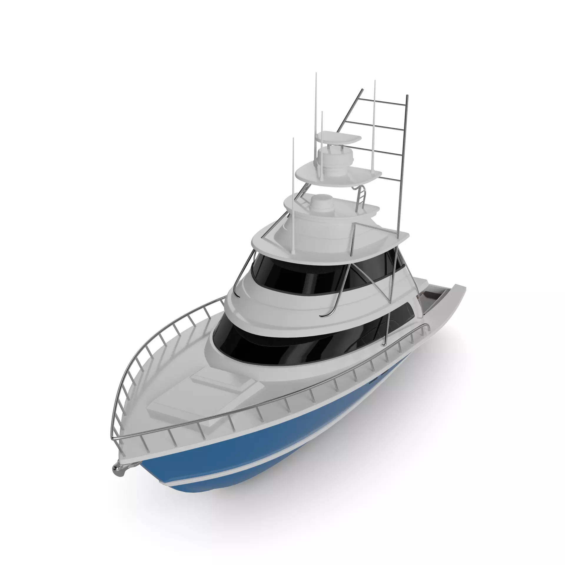 Motor Yacht 3D model_0
