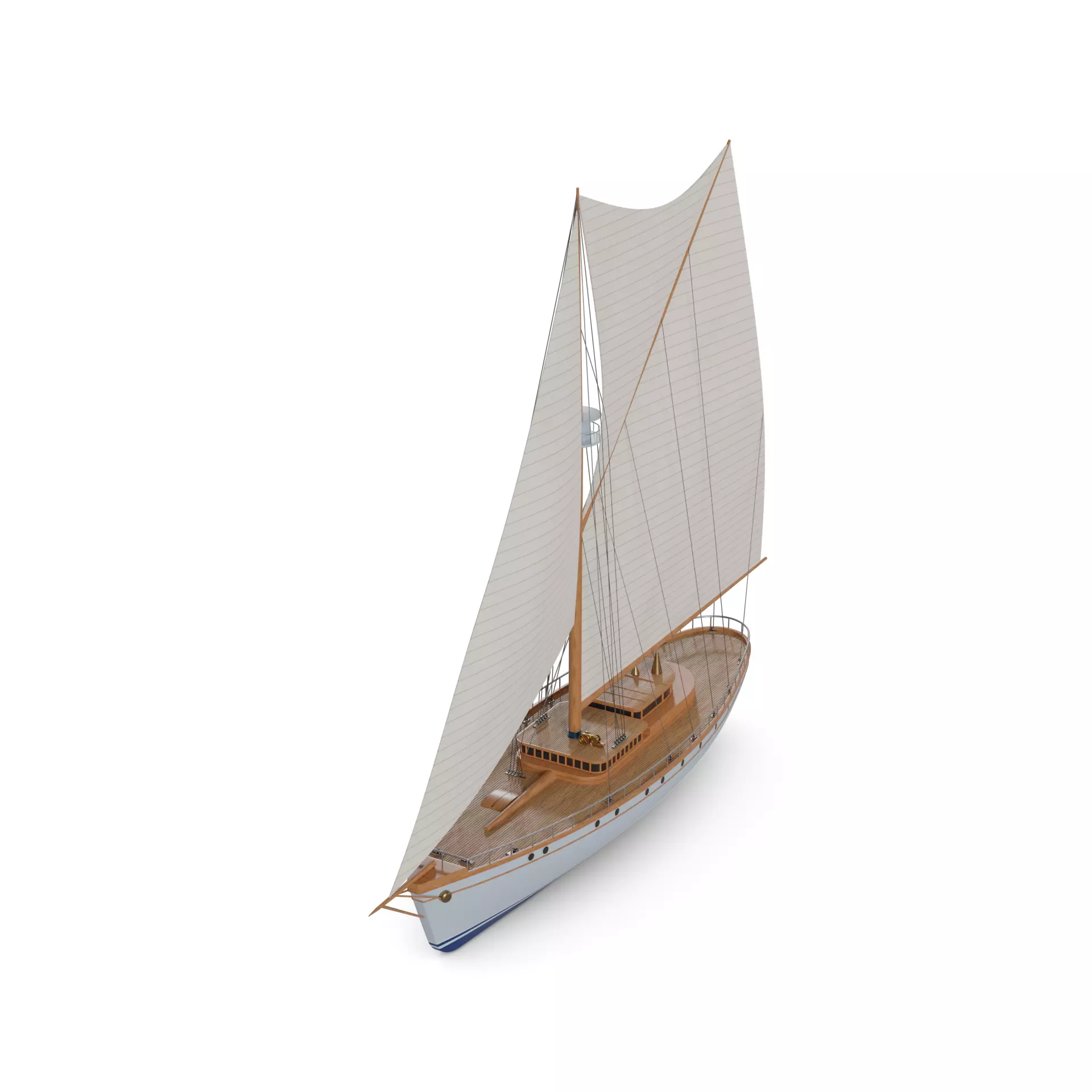 Sailing Yacht 3D model_0