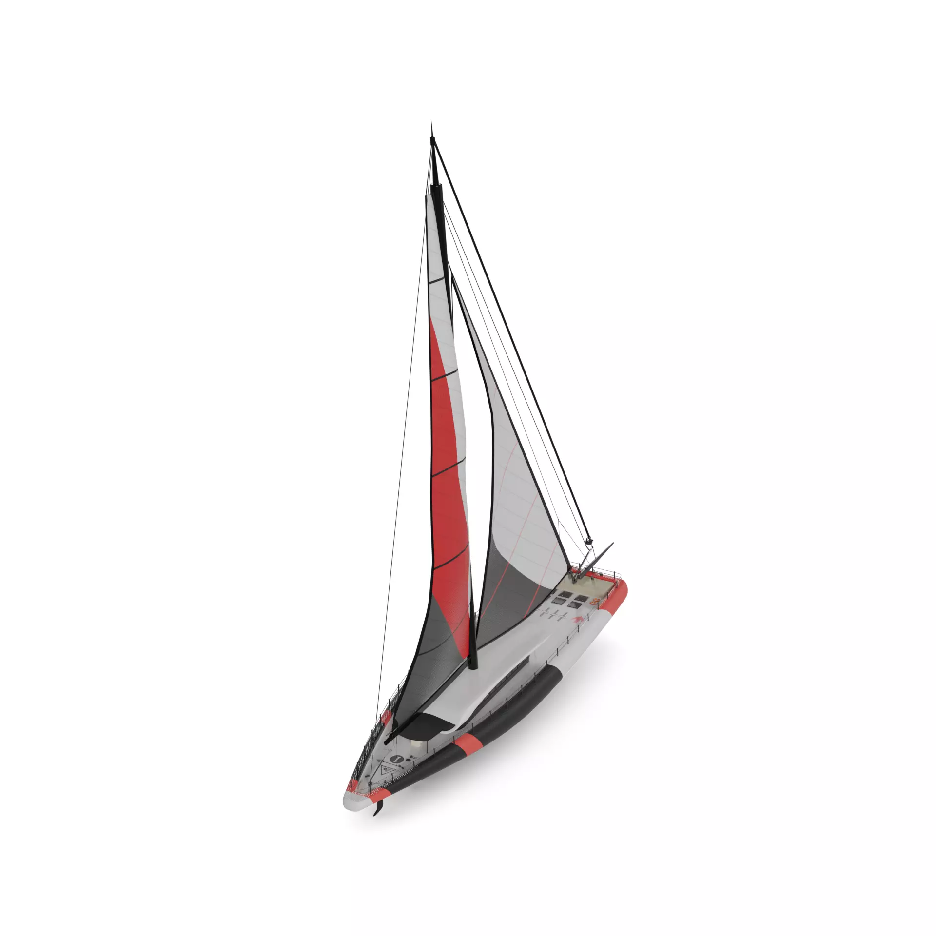 Sailing Yacht 3D model_0