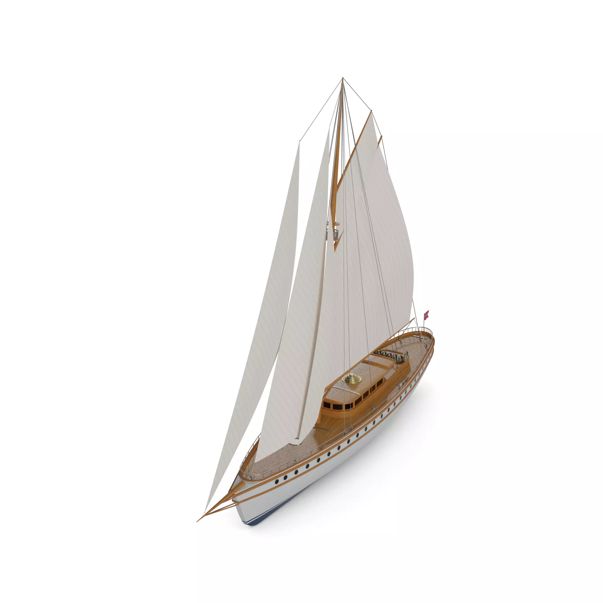 Sailing Yacht 3D model_0