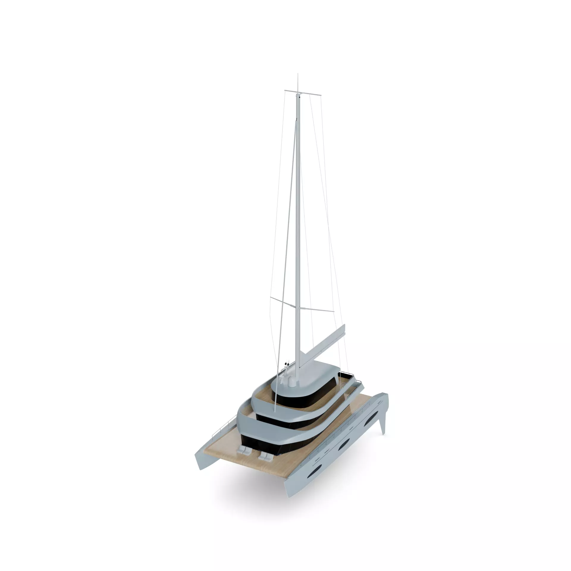 Catamaran 3D model_0