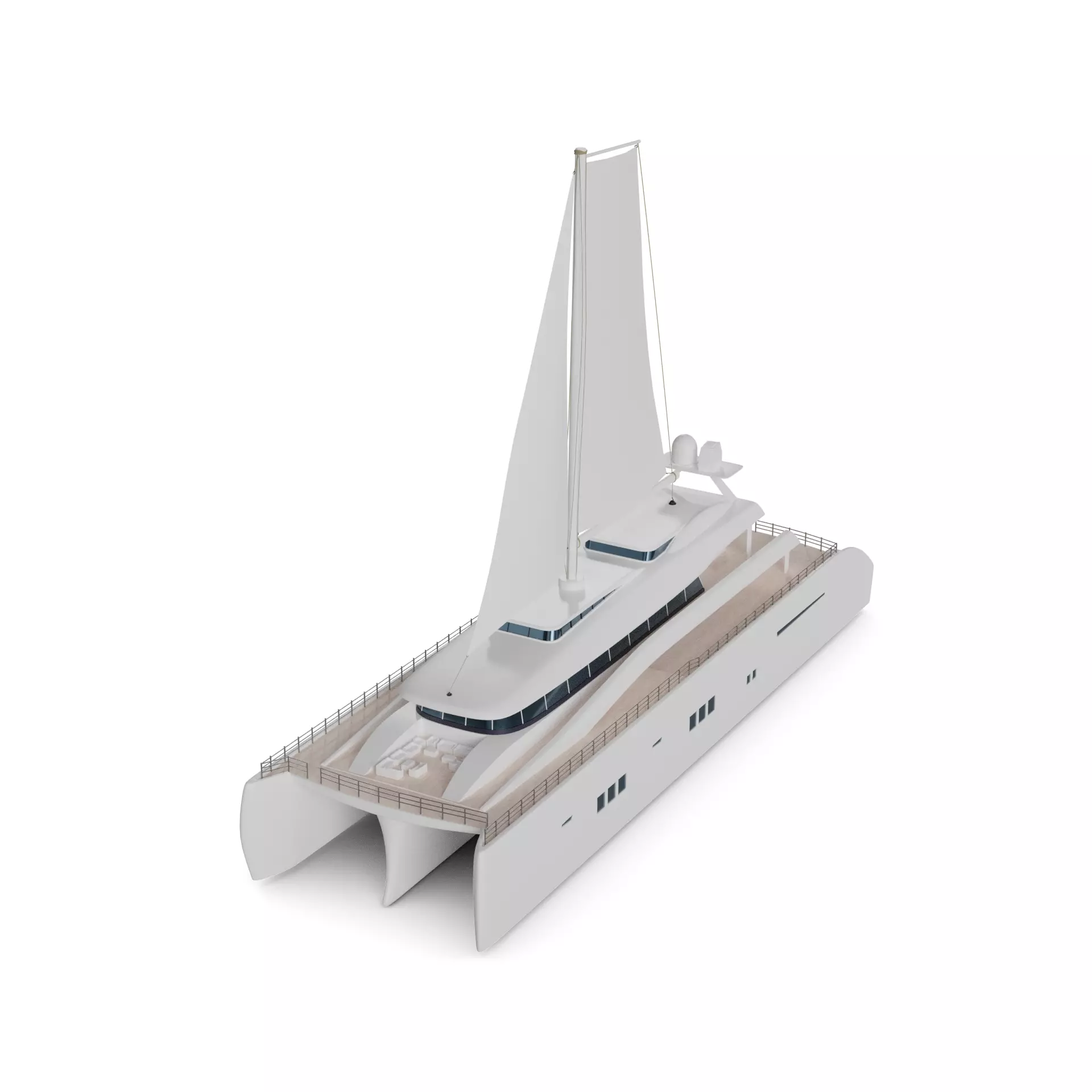 Trimaran 3D model_0