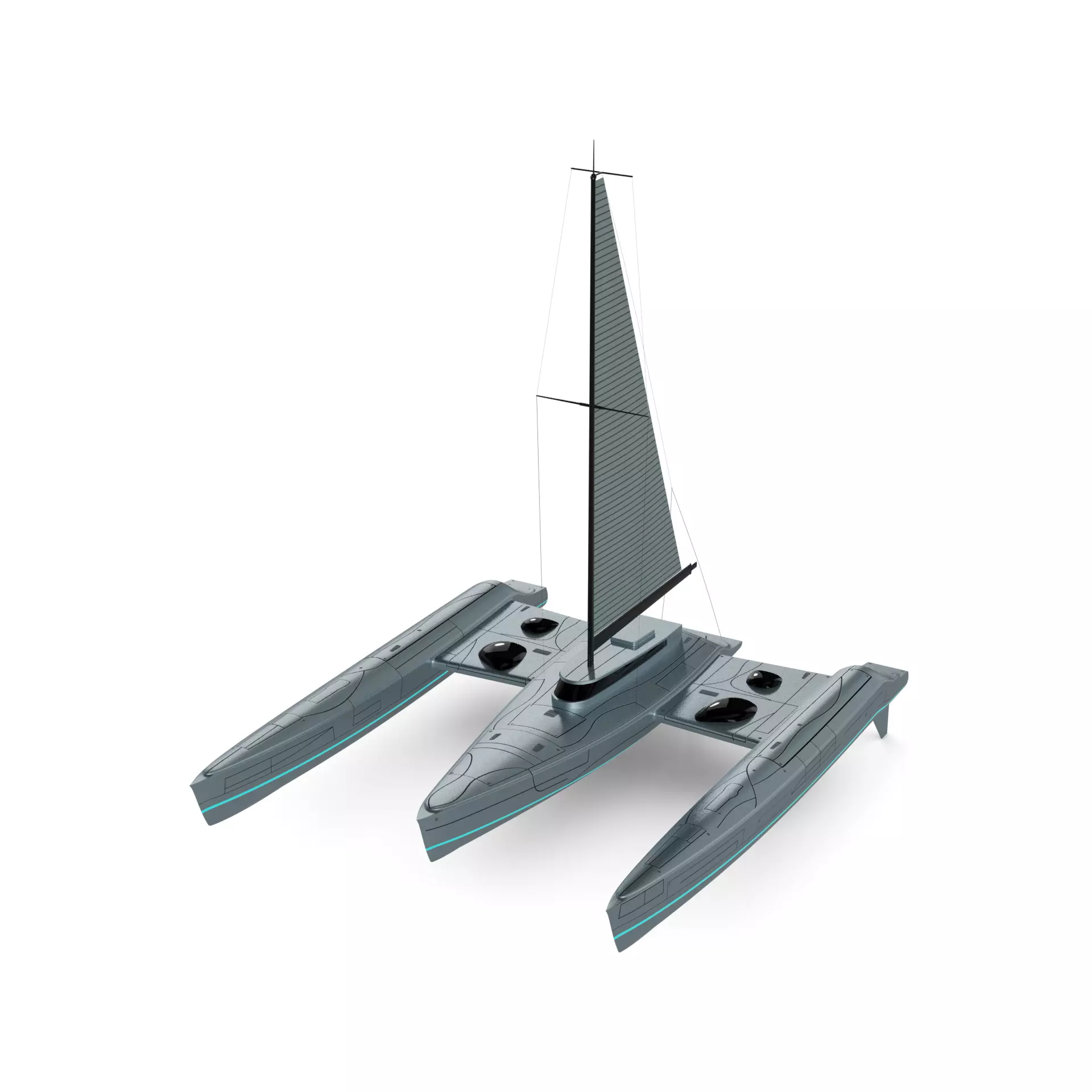 Trimaran 3D model_0