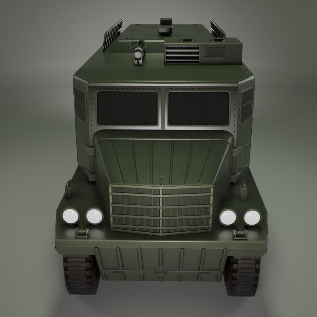 IronCroc 8x8  Military Transport Amphibious Car Low-poly 3D model_3