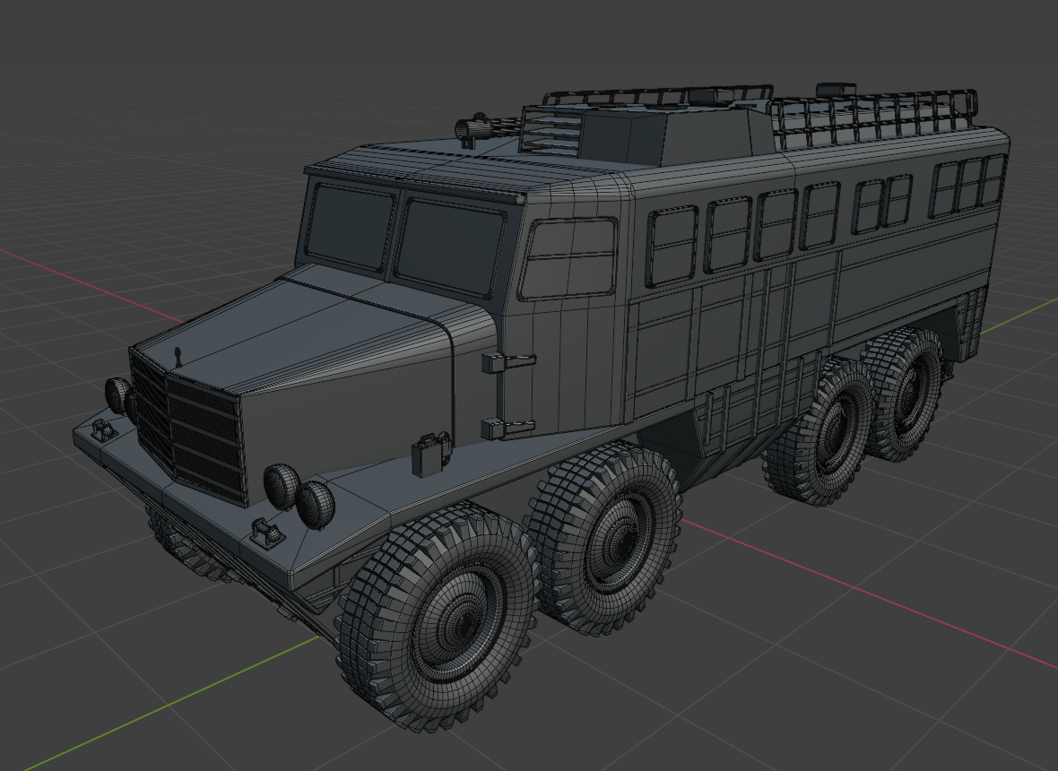 IronCroc 8x8  Military Transport Amphibious Car Low-poly 3D model_11