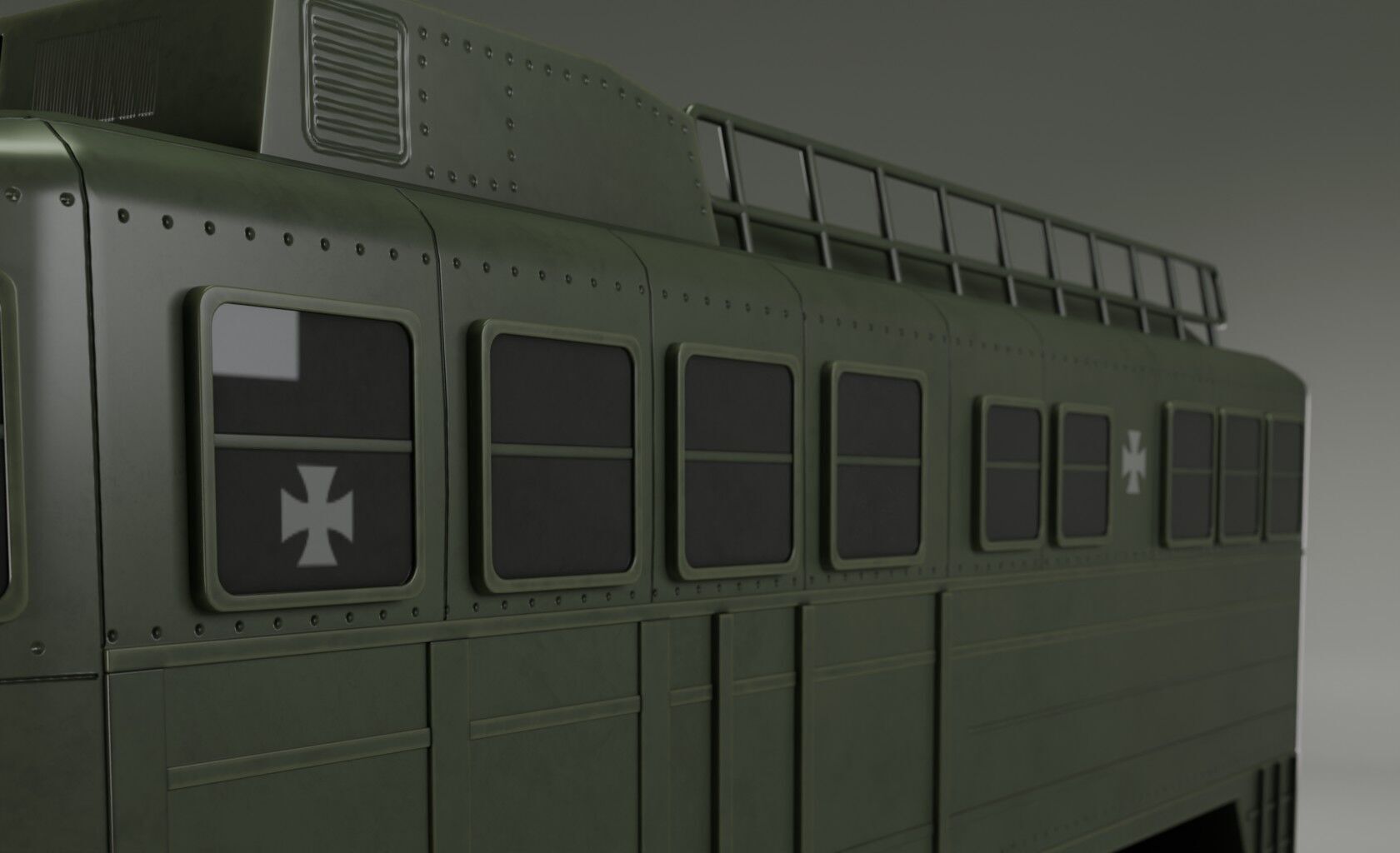 IronCroc 8x8  Military Transport Amphibious Car Low-poly 3D model_7