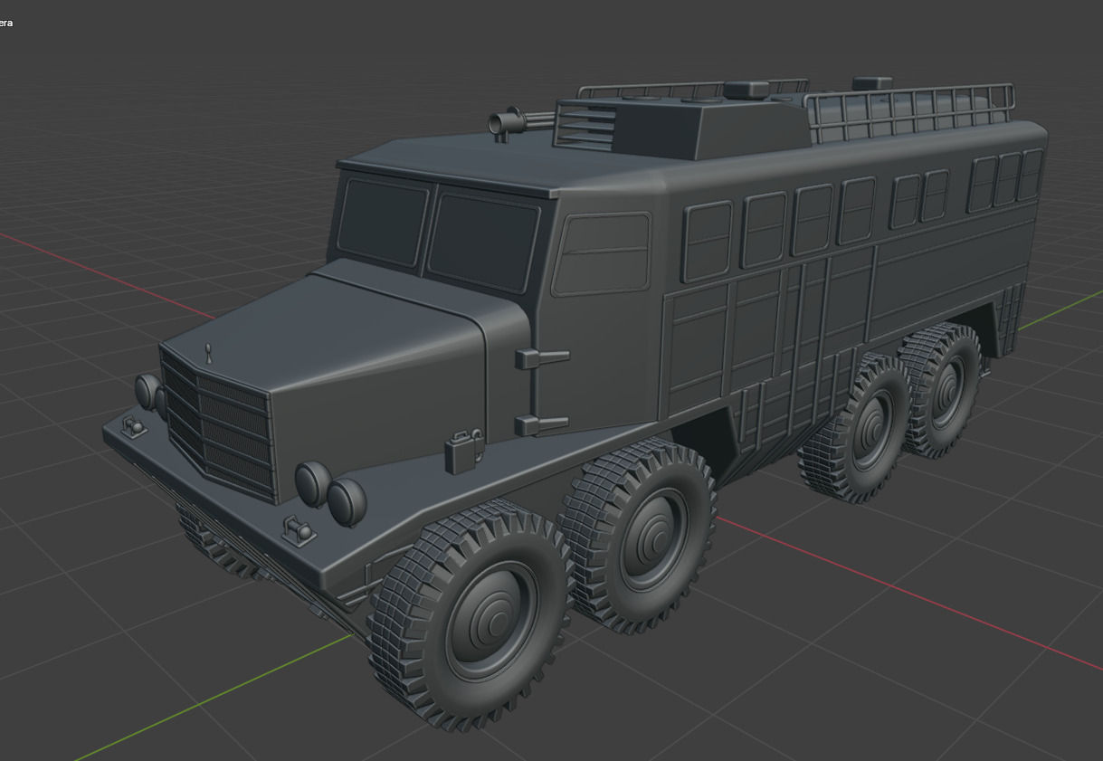 IronCroc 8x8  Military Transport Amphibious Car Low-poly 3D model_10