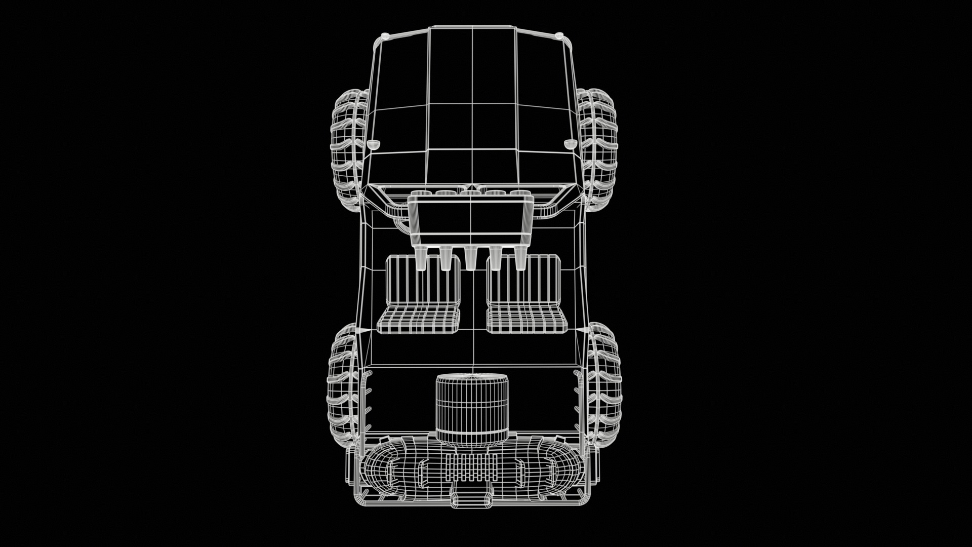 Amphibious ATV Low-poly 3D model_11