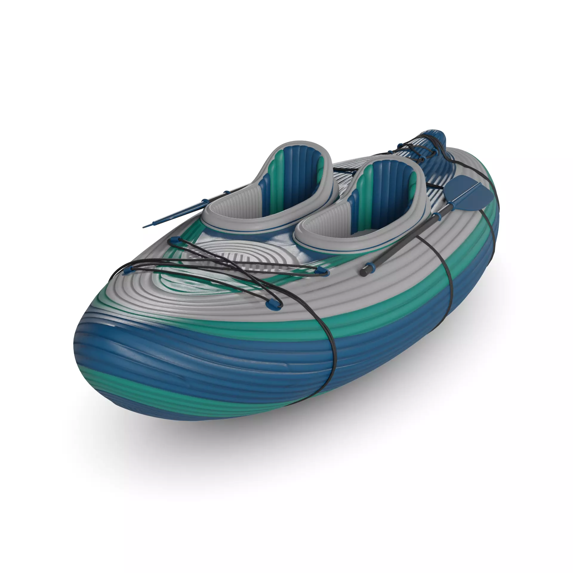 Inflatable Kayak 3D model_0