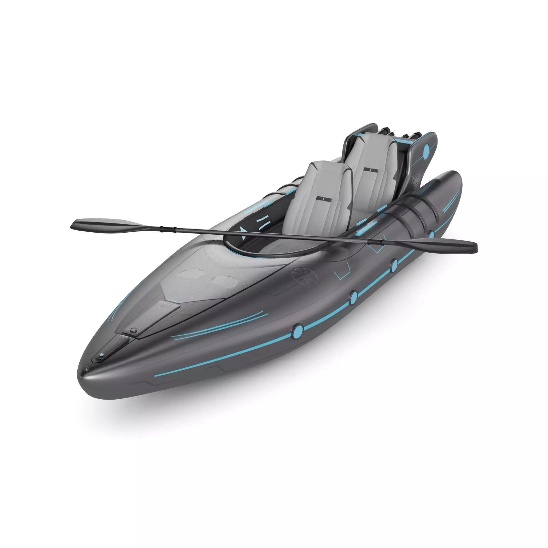 Inflatable Kayak 3D model_0