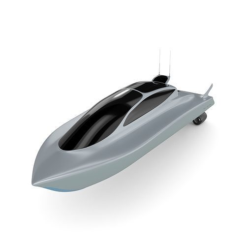 Electric Motorboat 3D model