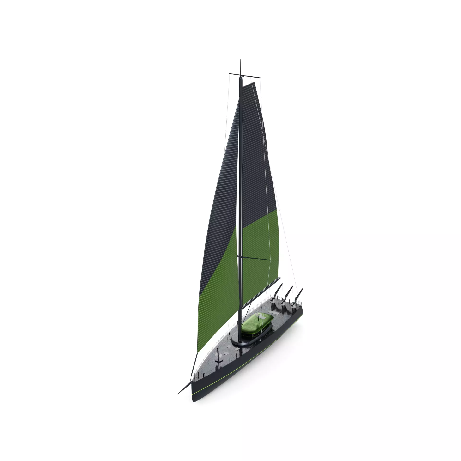 Electric Sailboat 3D model_0