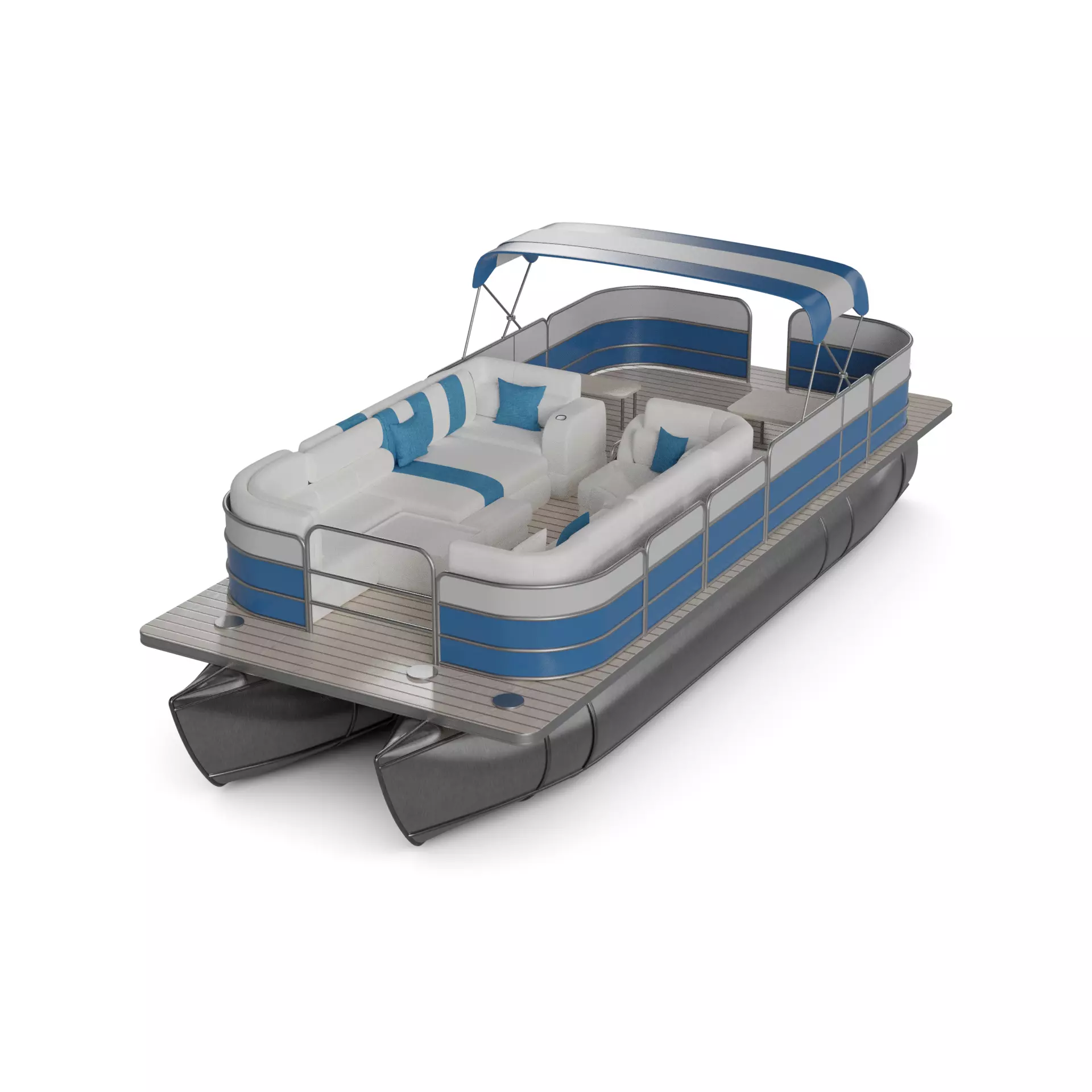 Leisure Pontoon 3D model_0