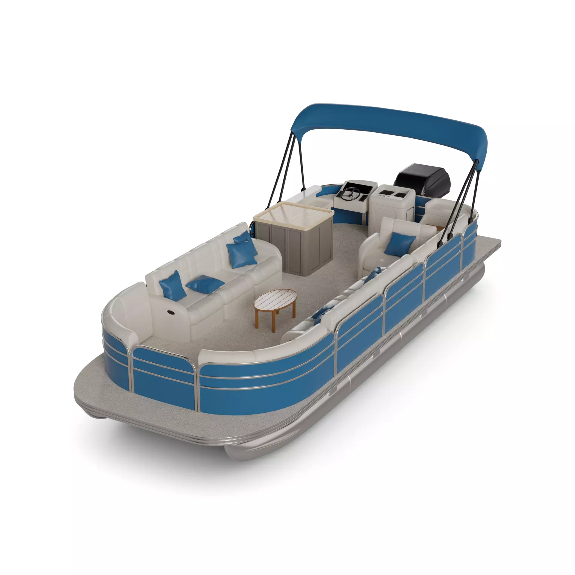Leisure Pontoon 3D model_0