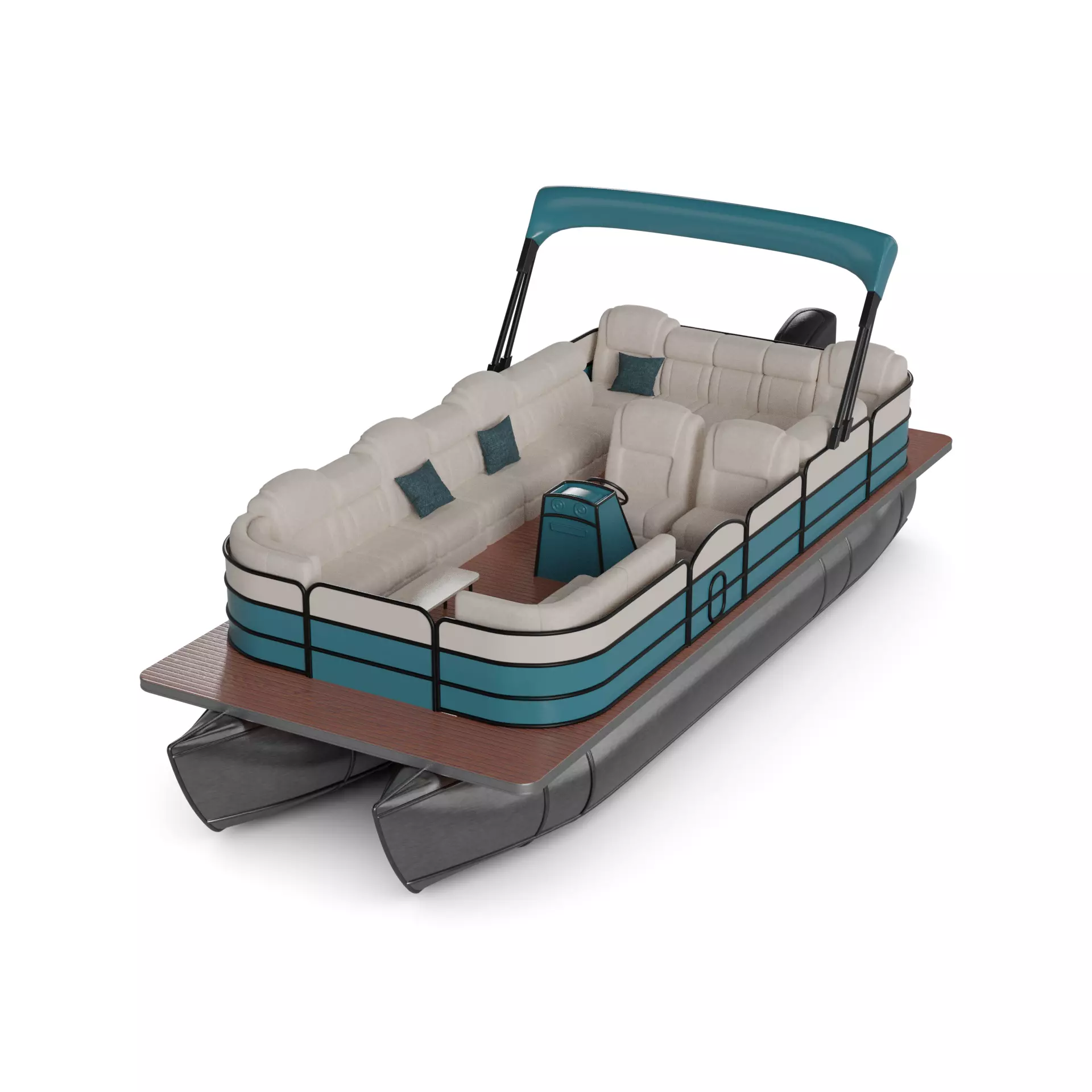Leisure Pontoon 3D model_0