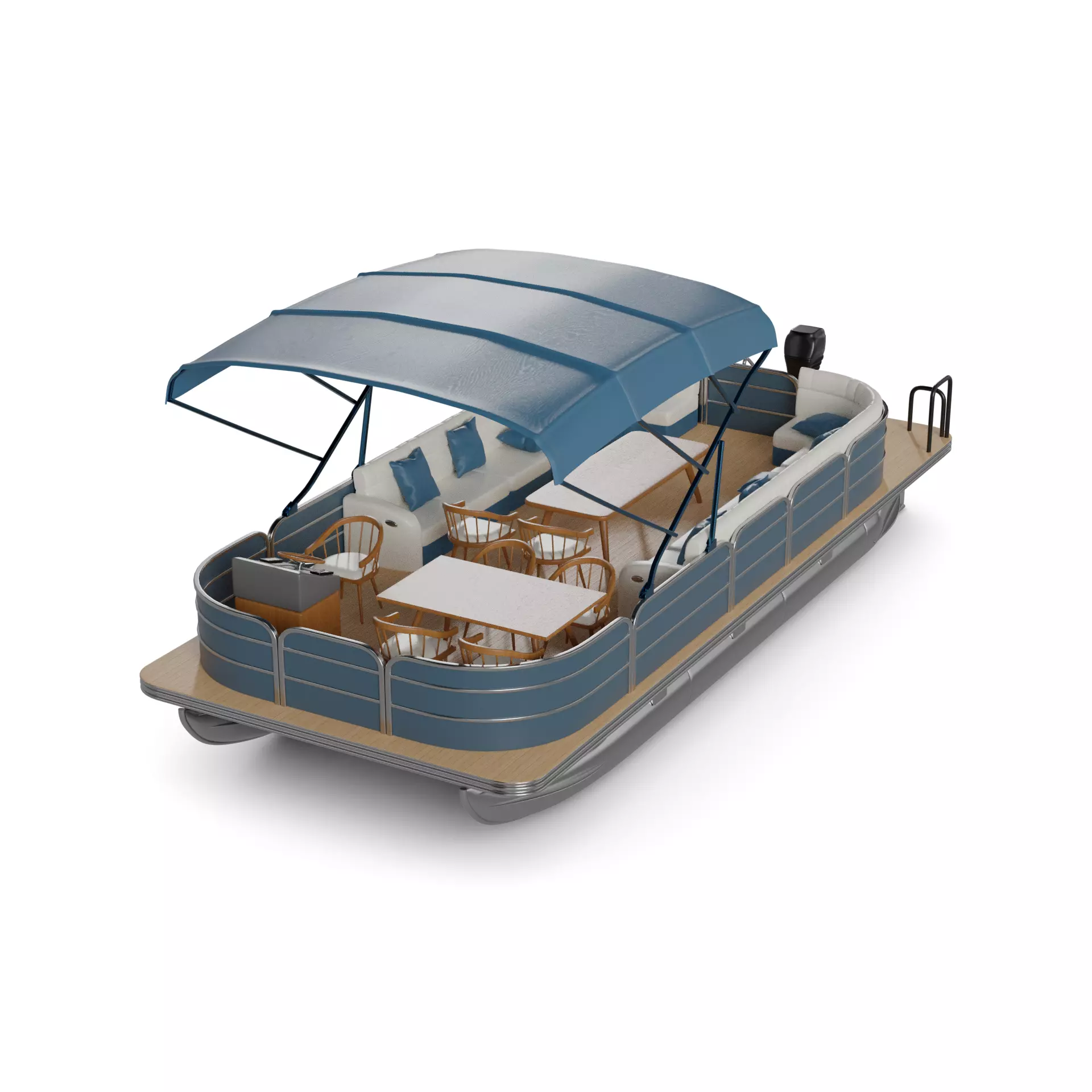 Leisure Pontoon 3D model_0