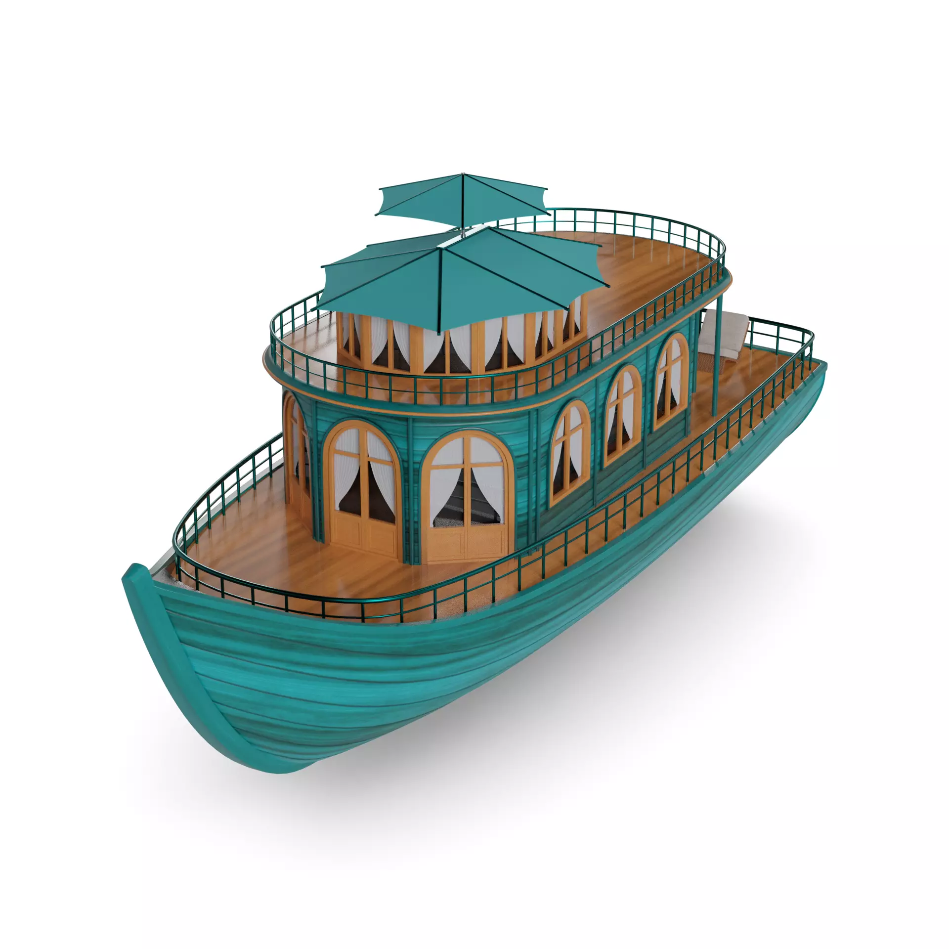 Adventure Houseboat 3D model_0