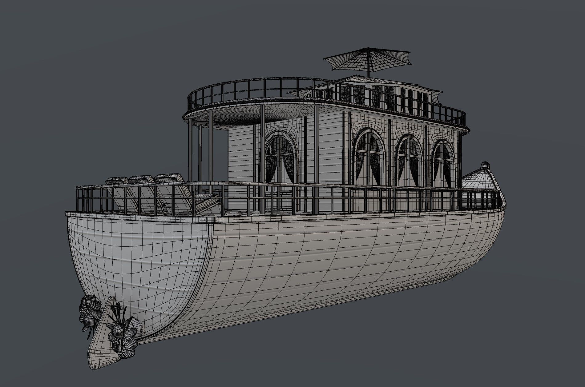 Adventure Houseboat 3D model_6