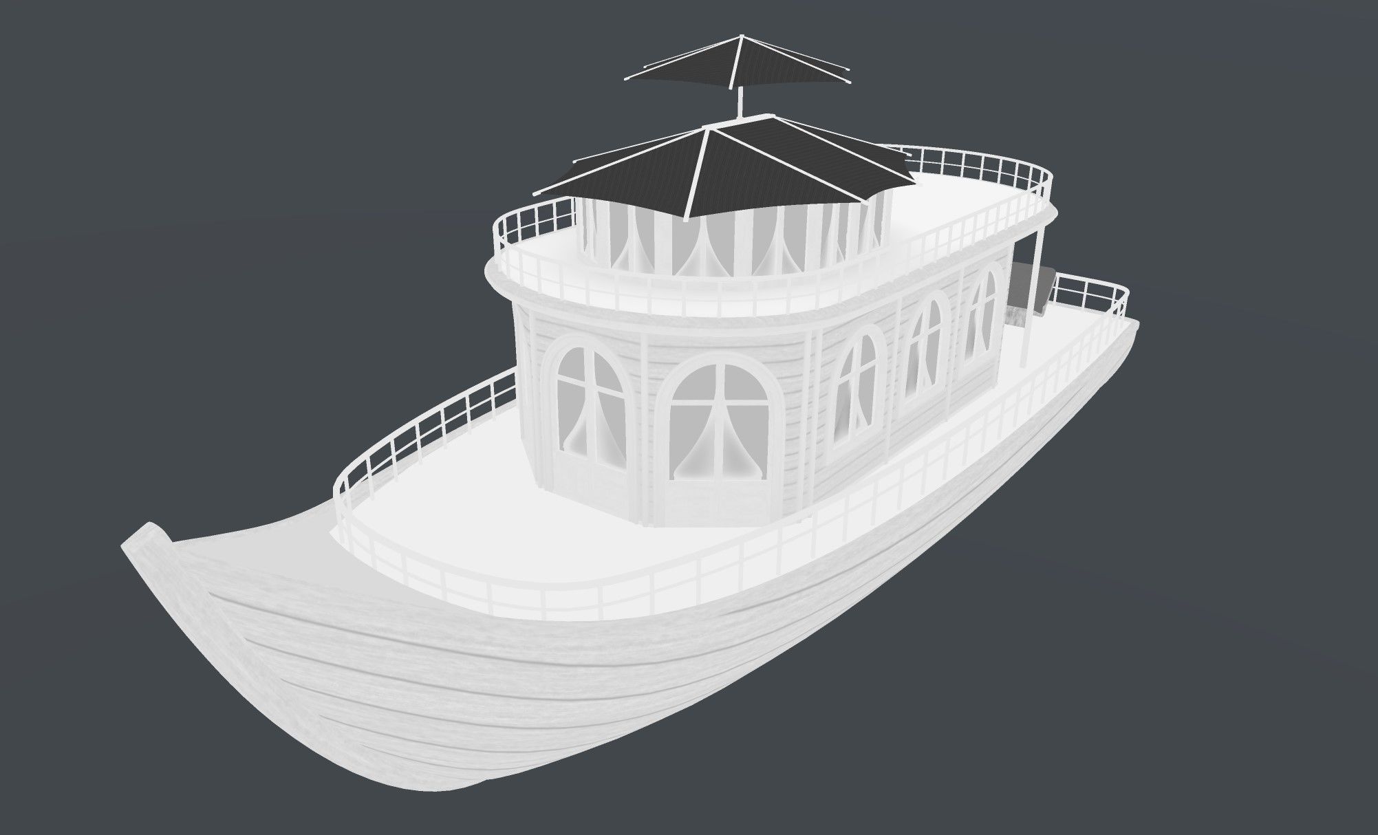 Adventure Houseboat 3D model_10