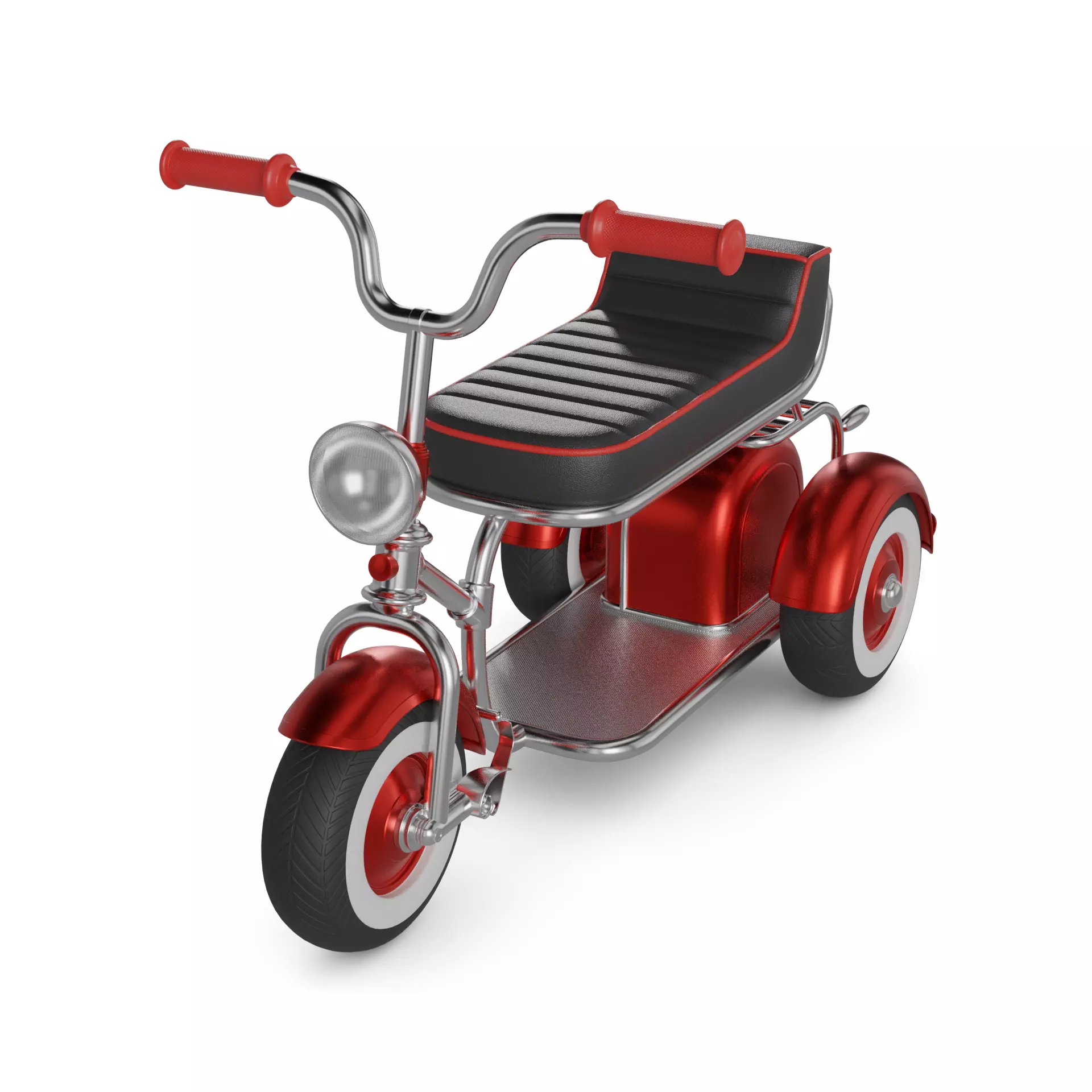 Three-Wheeled Scooter 3D model_0