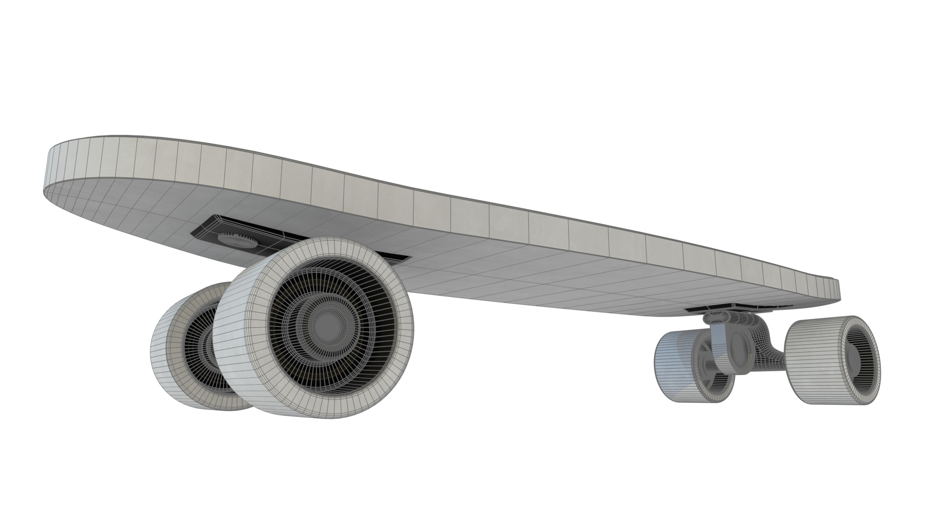 Penny Board Low-poly 3D model_5