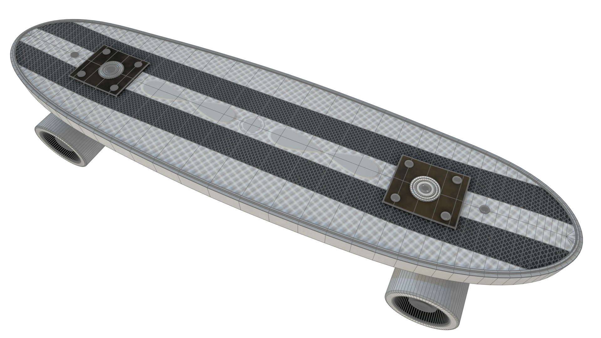 Penny Board Low-poly 3D model_4