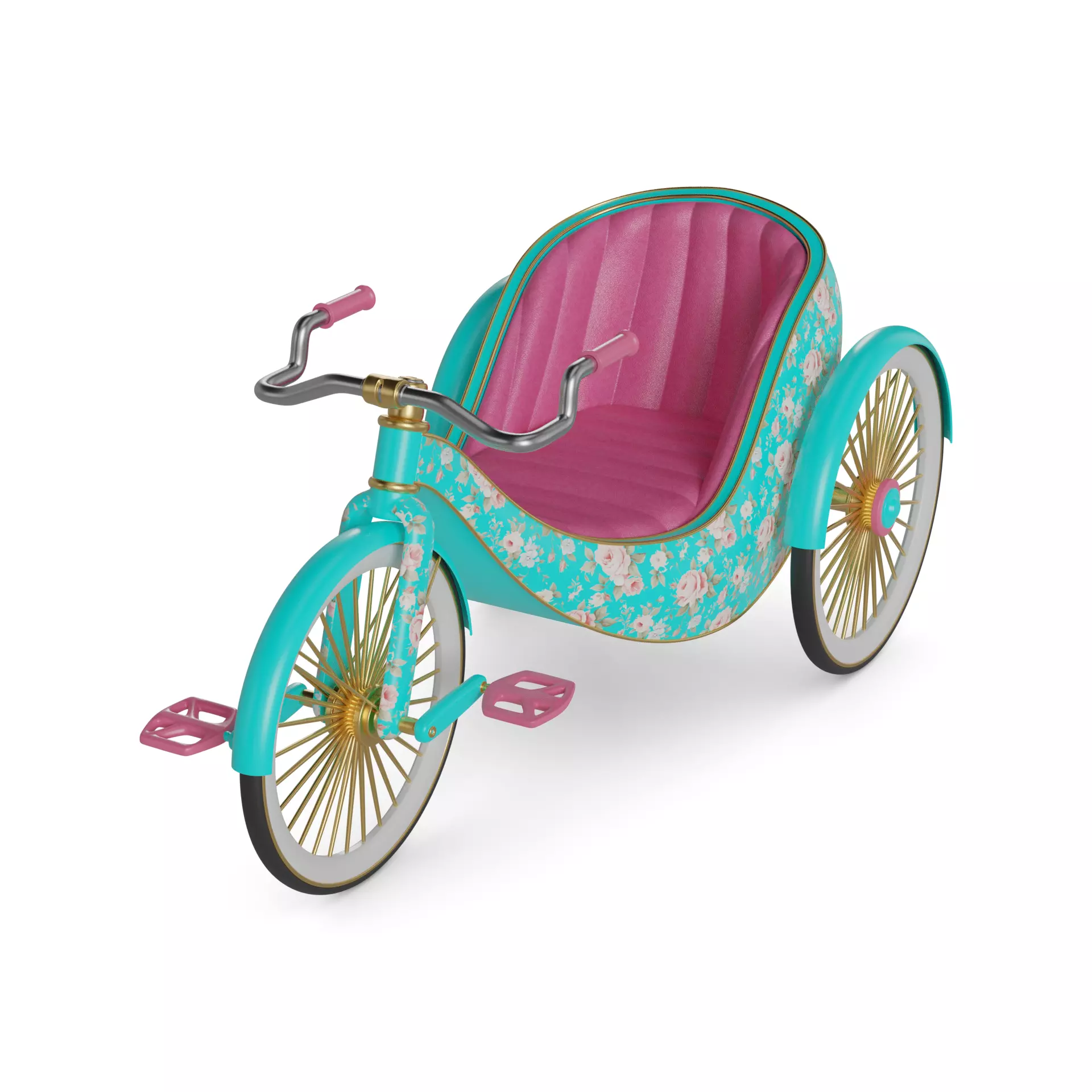 Recumbent Tricycle 3D model_0