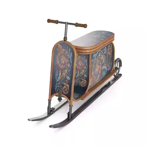 Snow Scooter Low-poly 3D model