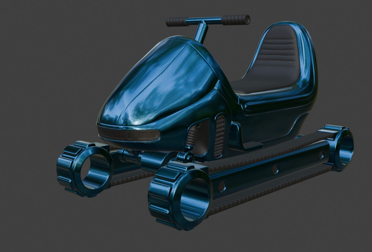 Snow Scooter 3D model_1