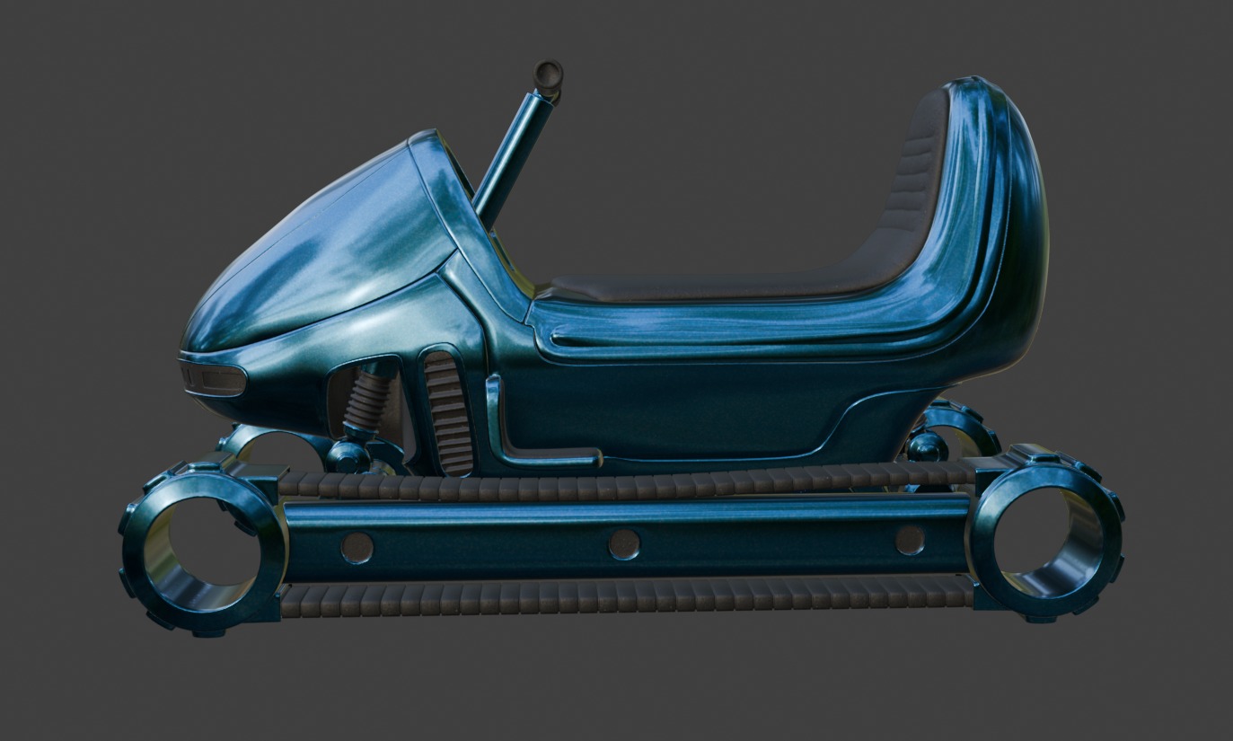 Snow Scooter 3D model_3