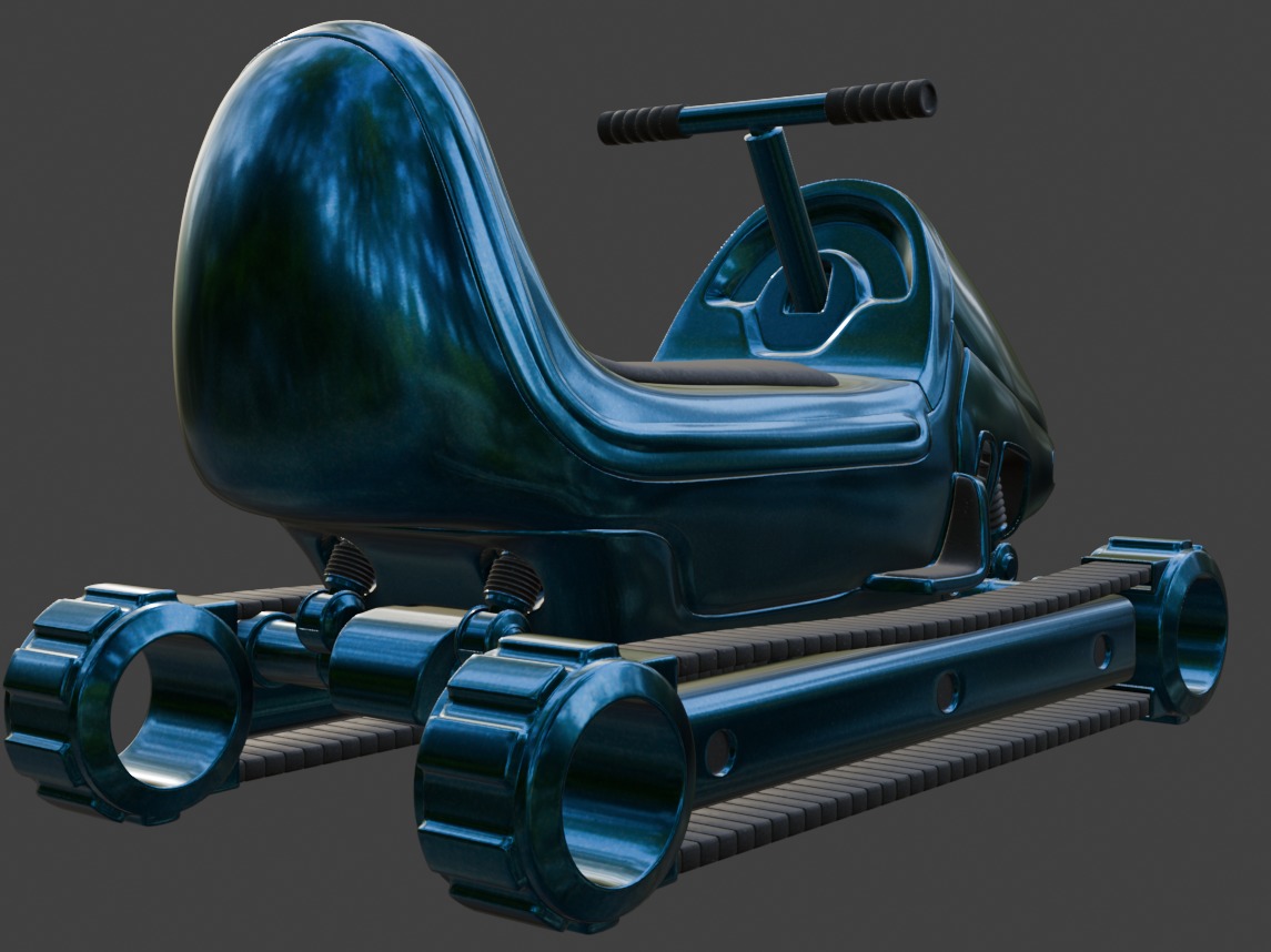 Snow Scooter 3D model_4