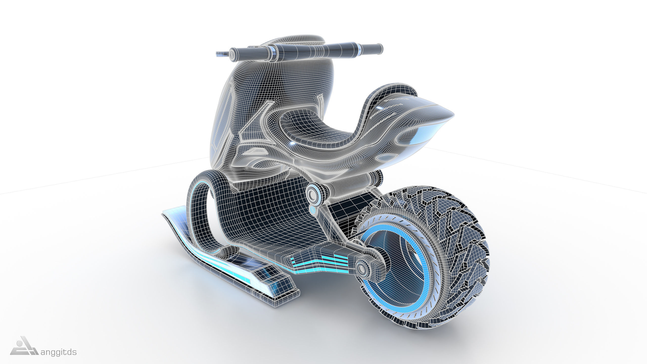 Snow Scooter 3D model_10
