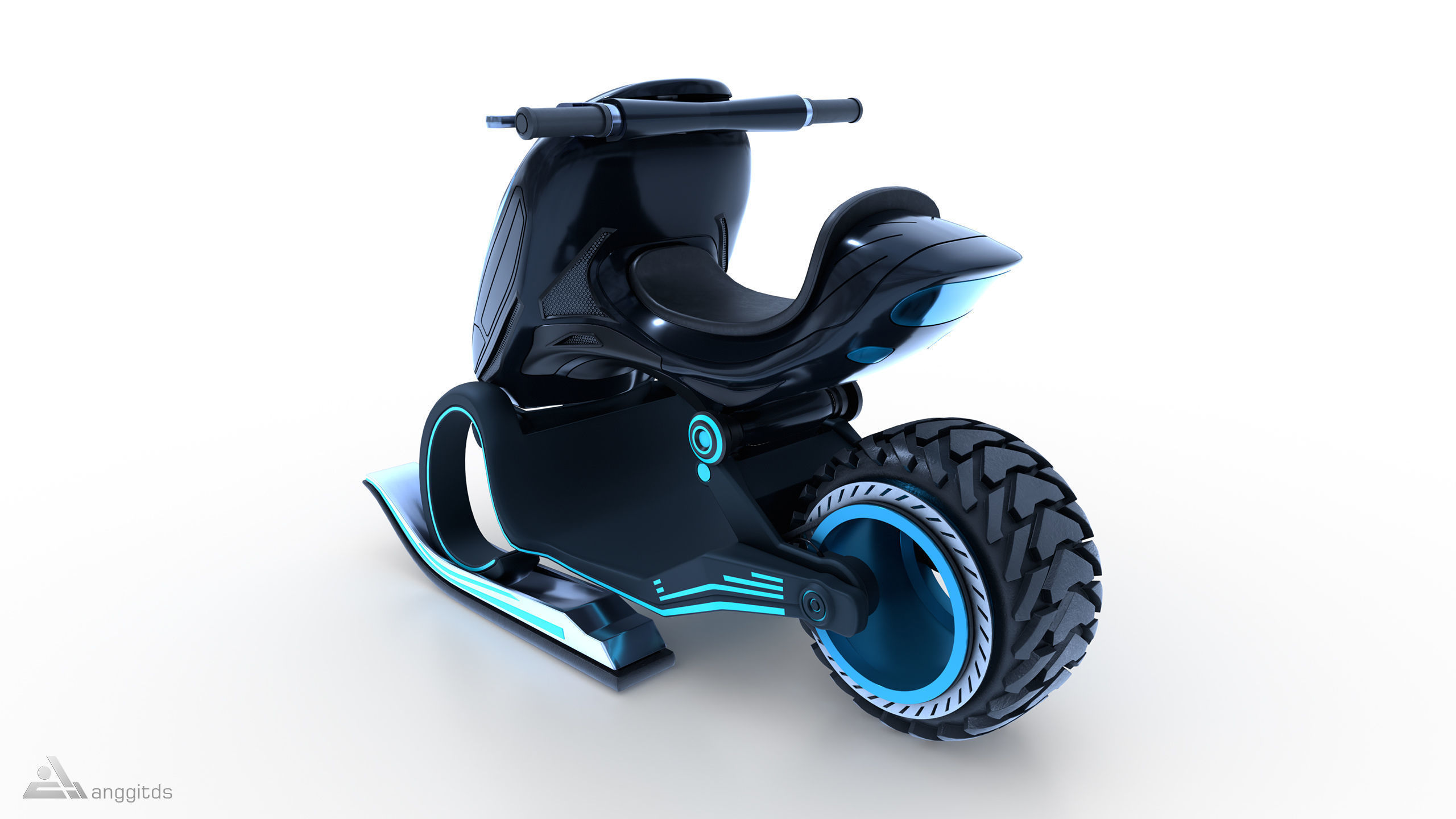 Snow Scooter 3D model_3