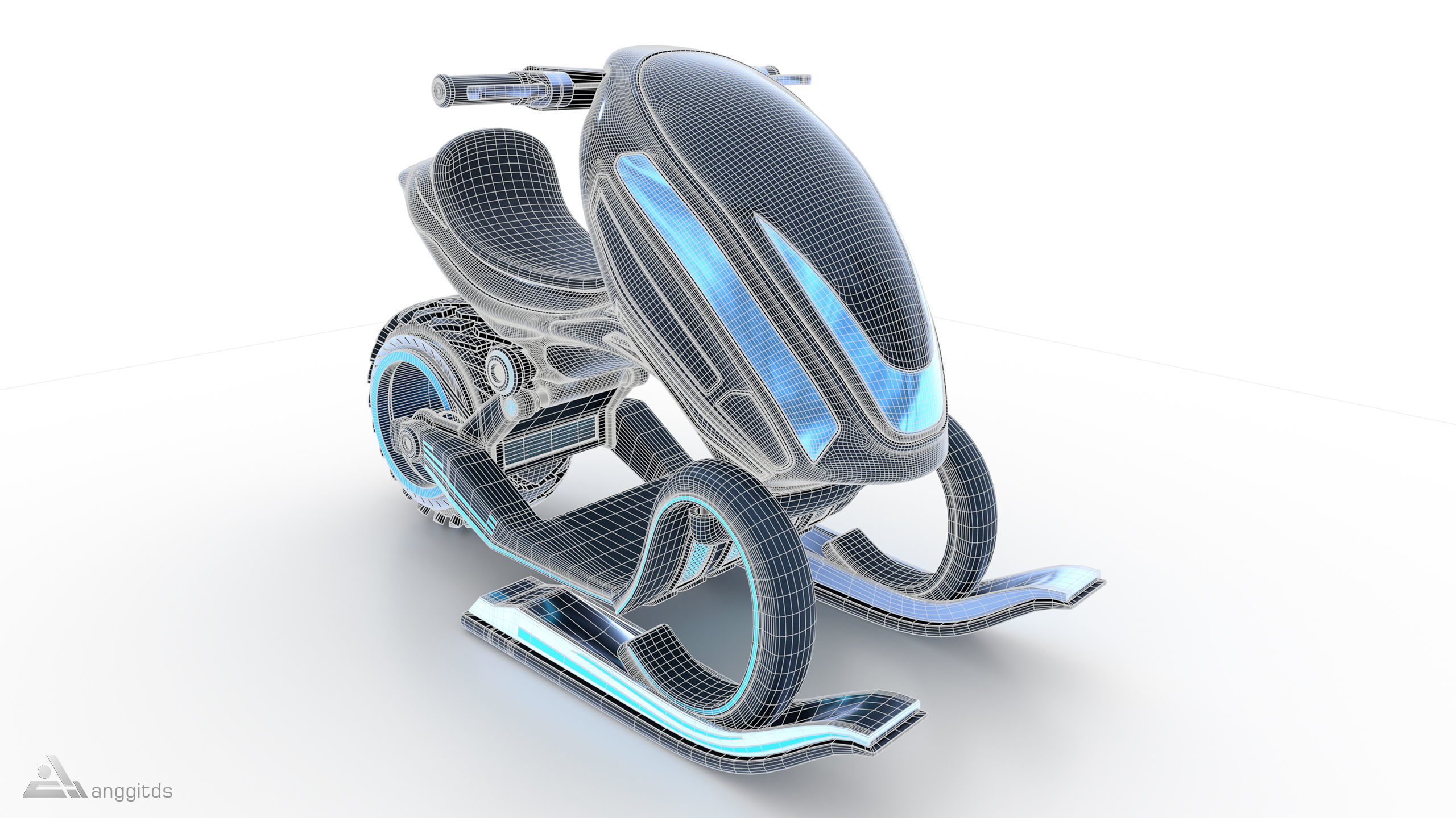 Snow Scooter 3D model_11