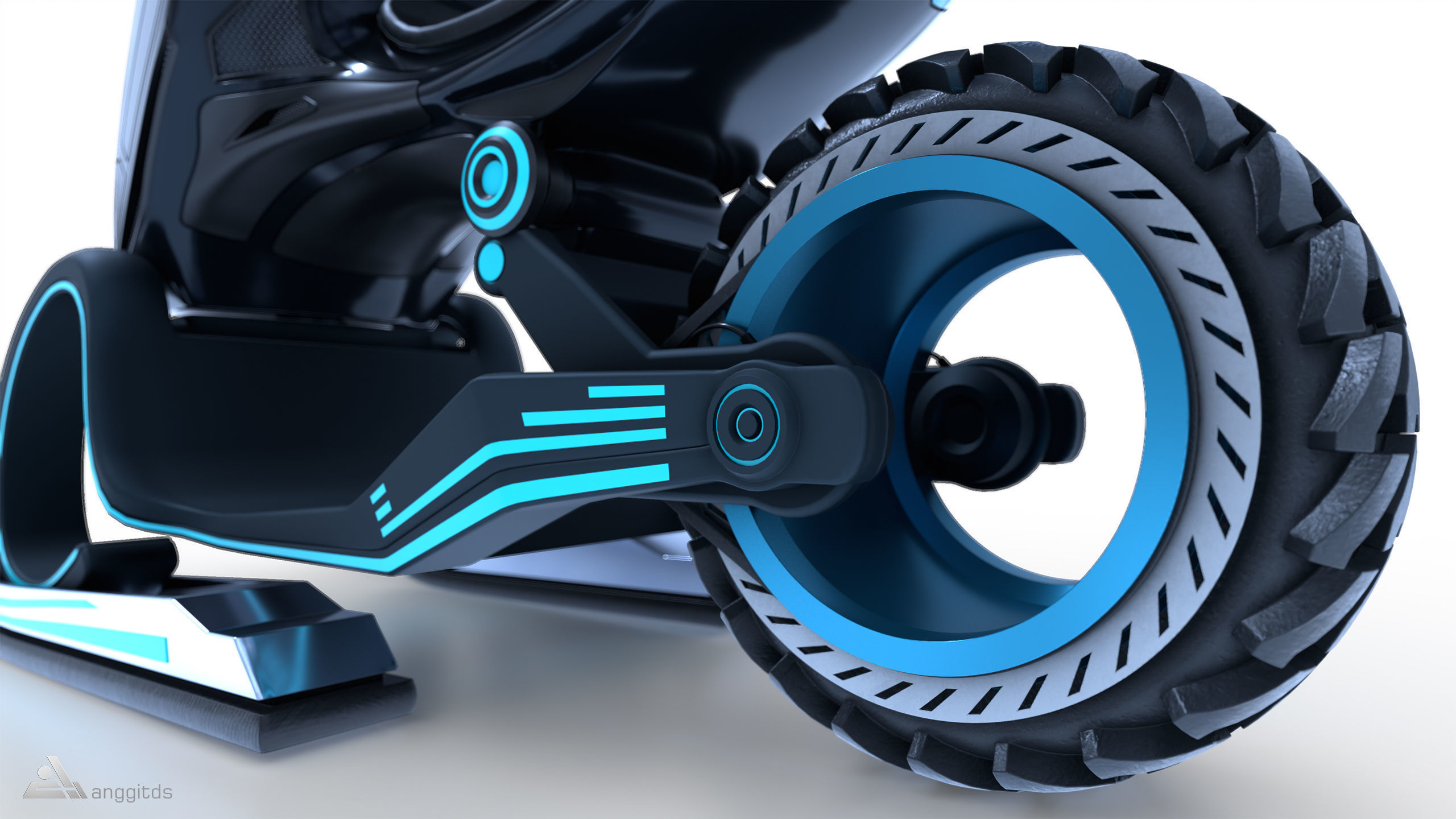 Snow Scooter 3D model_6