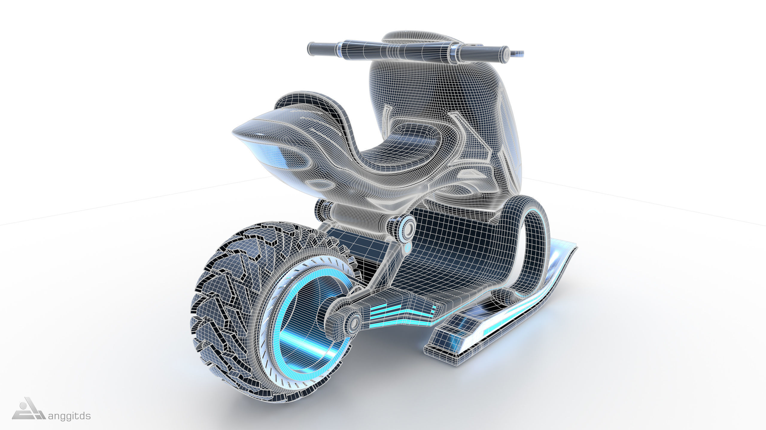 Snow Scooter 3D model_8